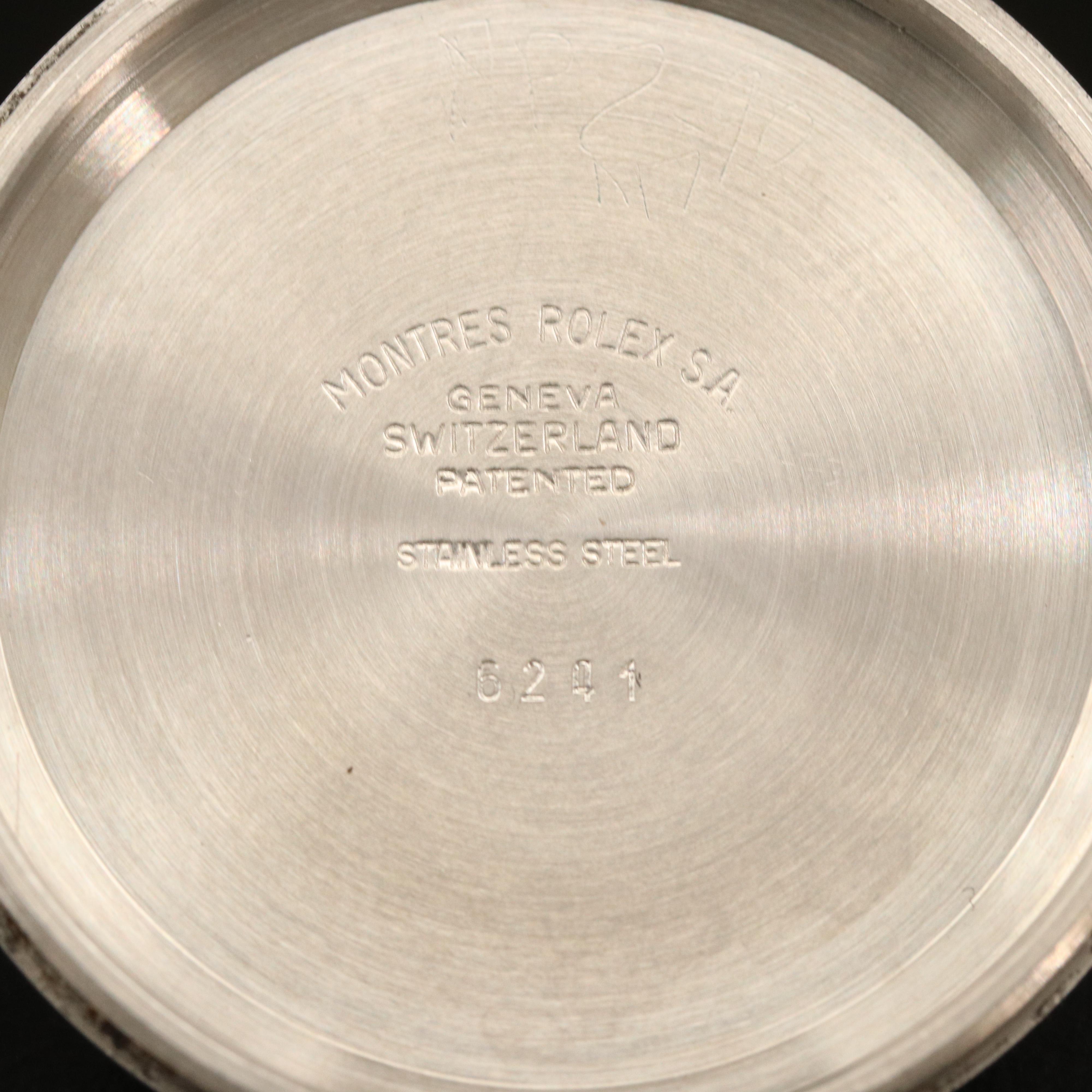 1968 Rolex Cosmograph Daytona 6241 Stainless Steel Stem Wind Watch