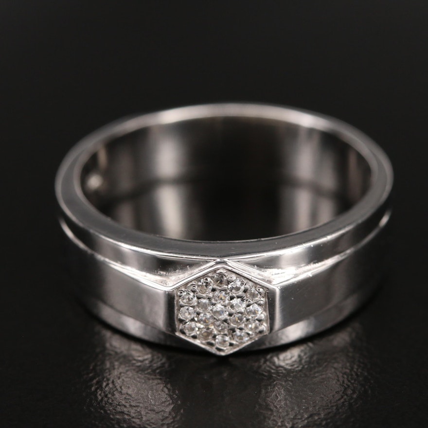 Sterling Pavé Zircon Band