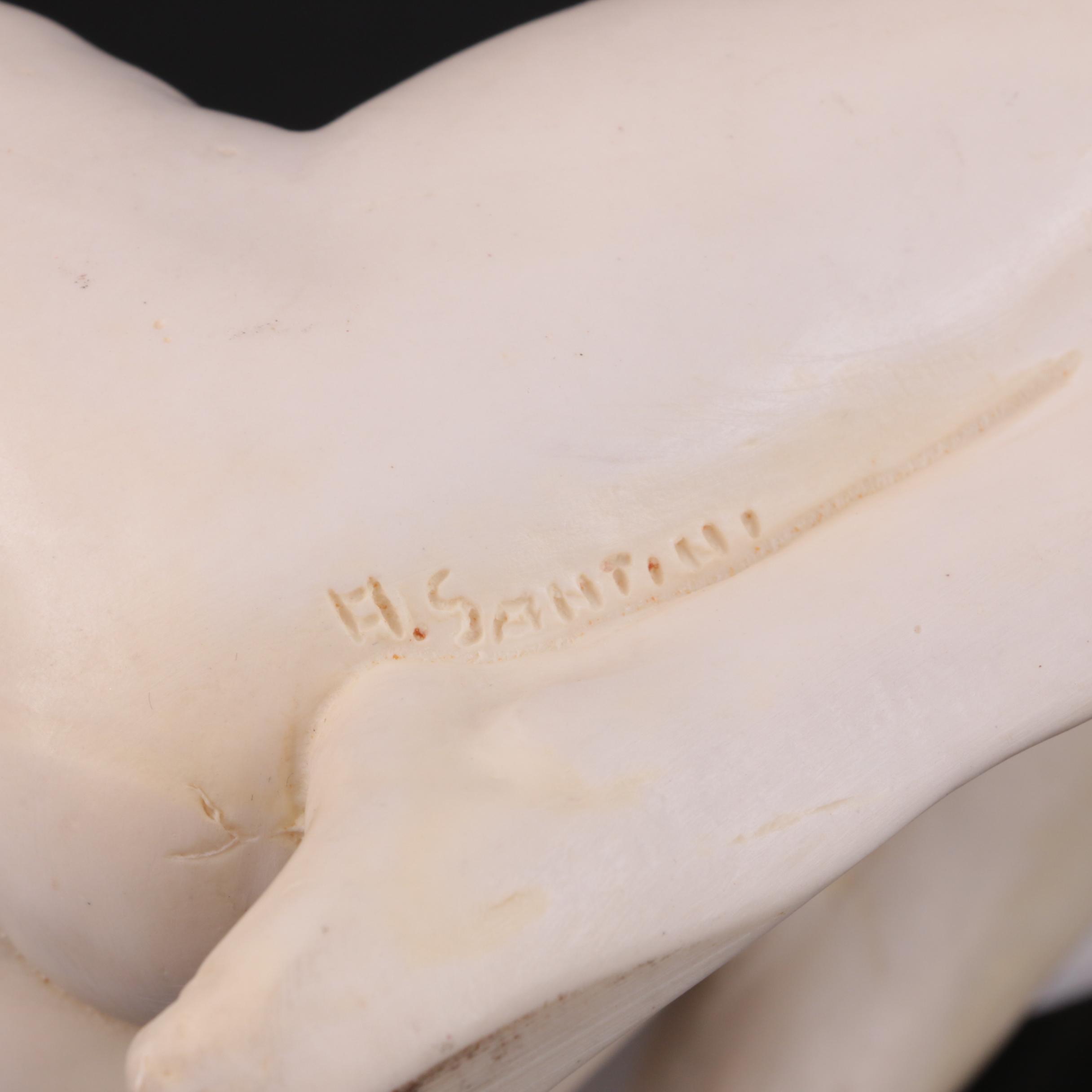 A. Santini Figurative Resin Sculpture of Kneeling Female Nude