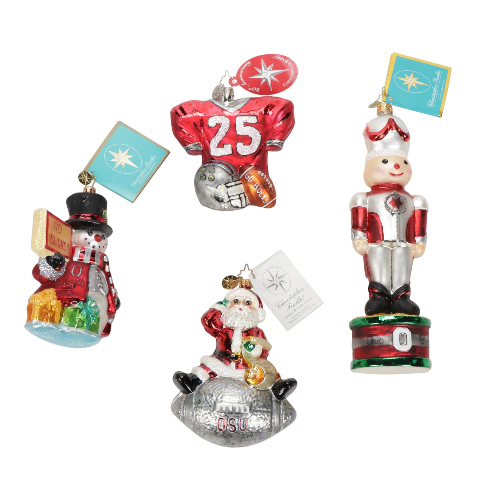 Christopher Radko Ohio State University Ornaments