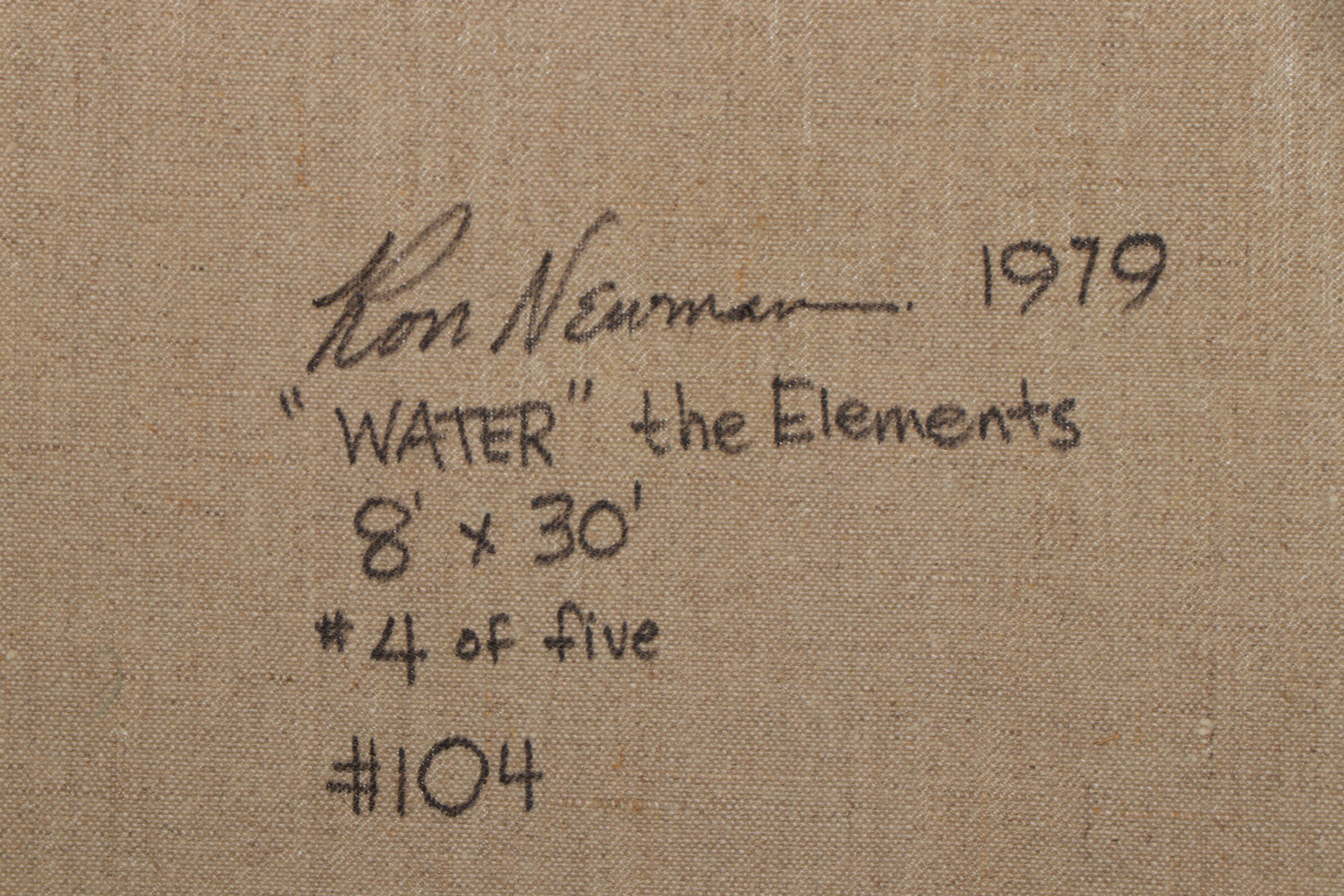 Ronald D. Newman Monumental Oil Painting "Water" From the "Elements" Suite, 1979