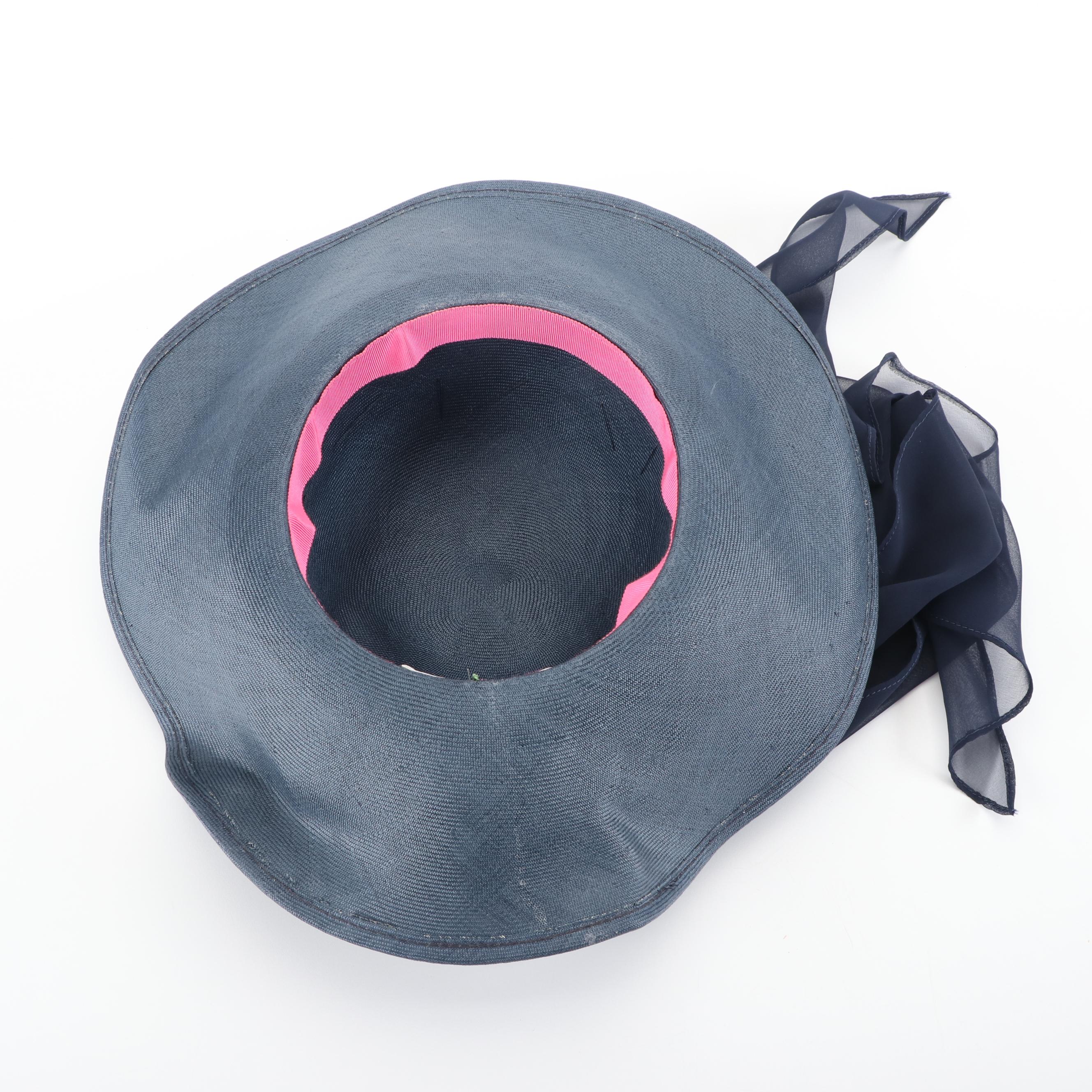 Frank Olive for Saks Fifth Avenue Woven Hat and Brooks Brothers Hat with Box