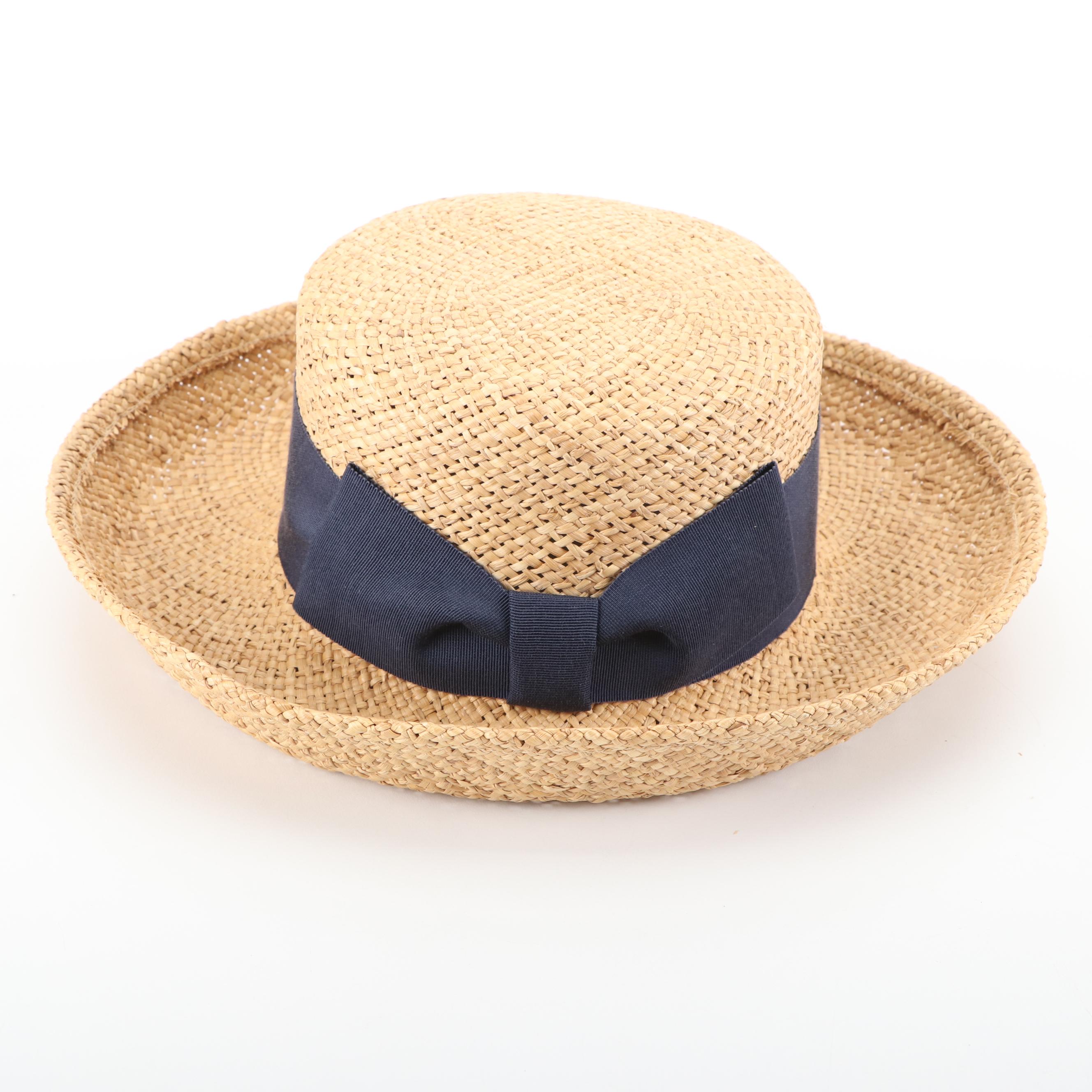 Frank Olive for Saks Fifth Avenue Woven Hat and Brooks Brothers Hat with Box