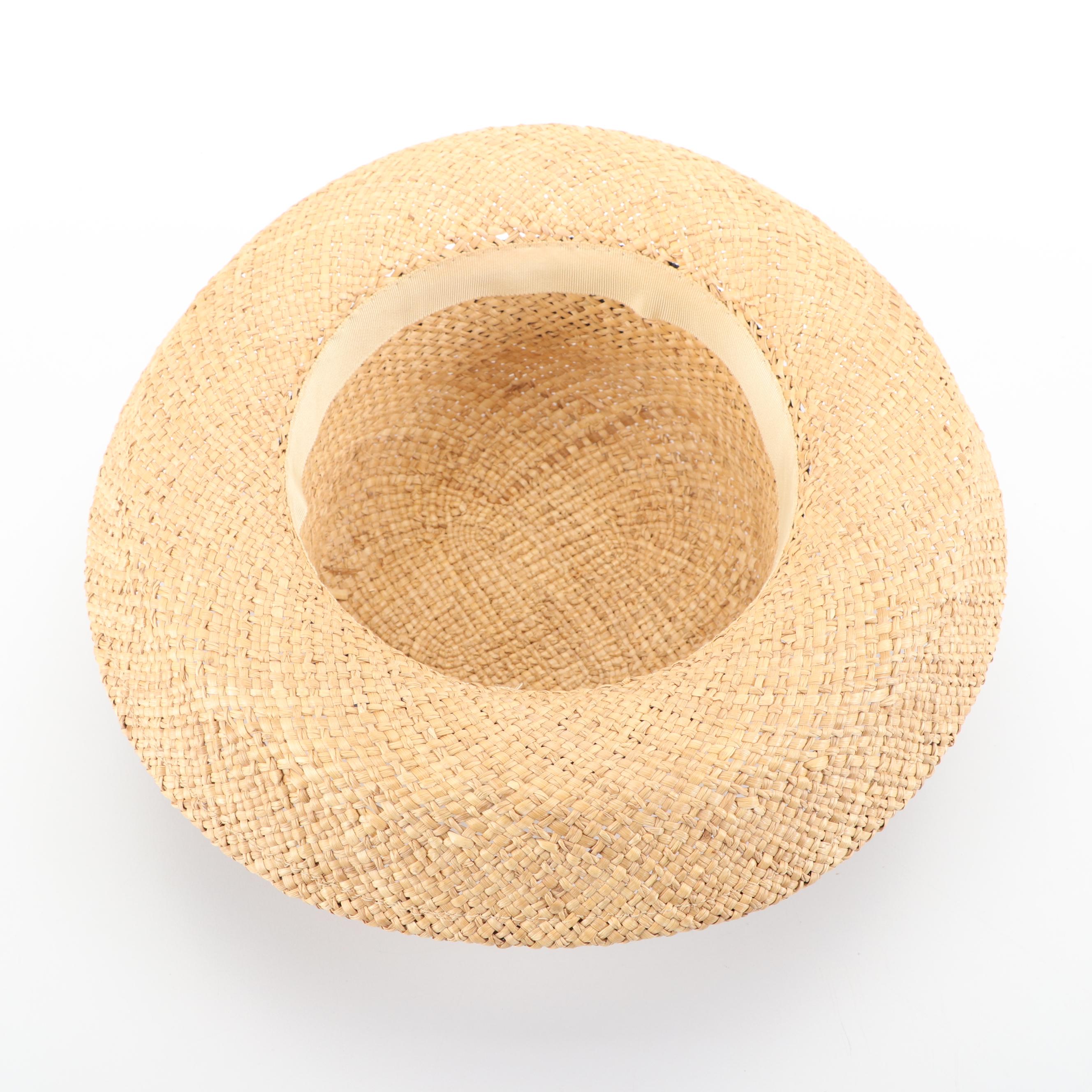 Frank Olive for Saks Fifth Avenue Woven Hat and Brooks Brothers Hat with Box