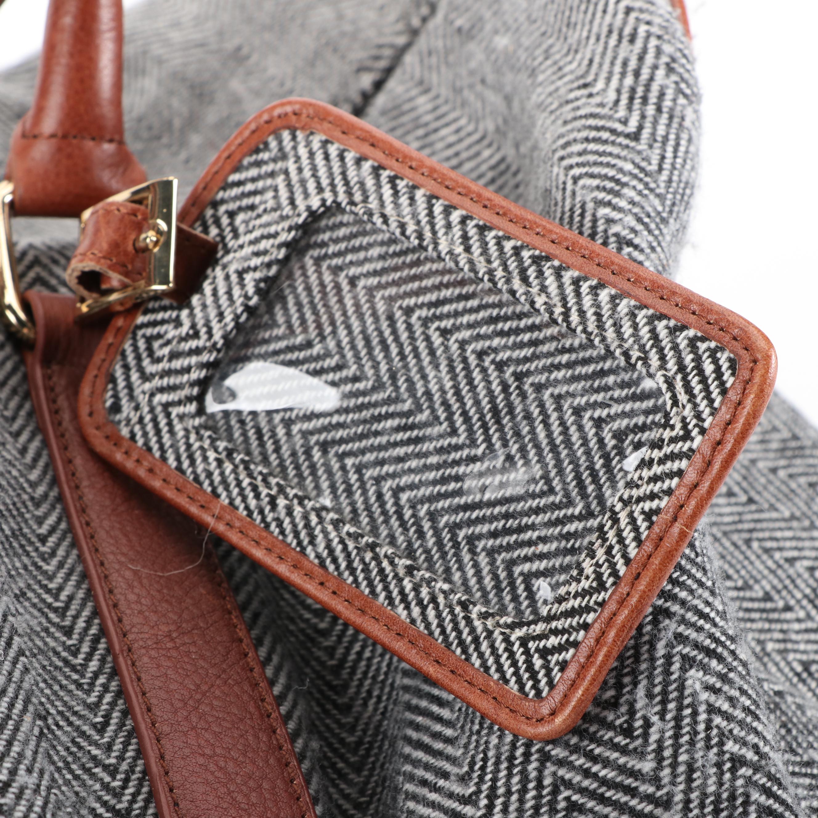 Mark & Graham Herringbone Duffel Bag and Toiletry Bag with Personalized Monogram