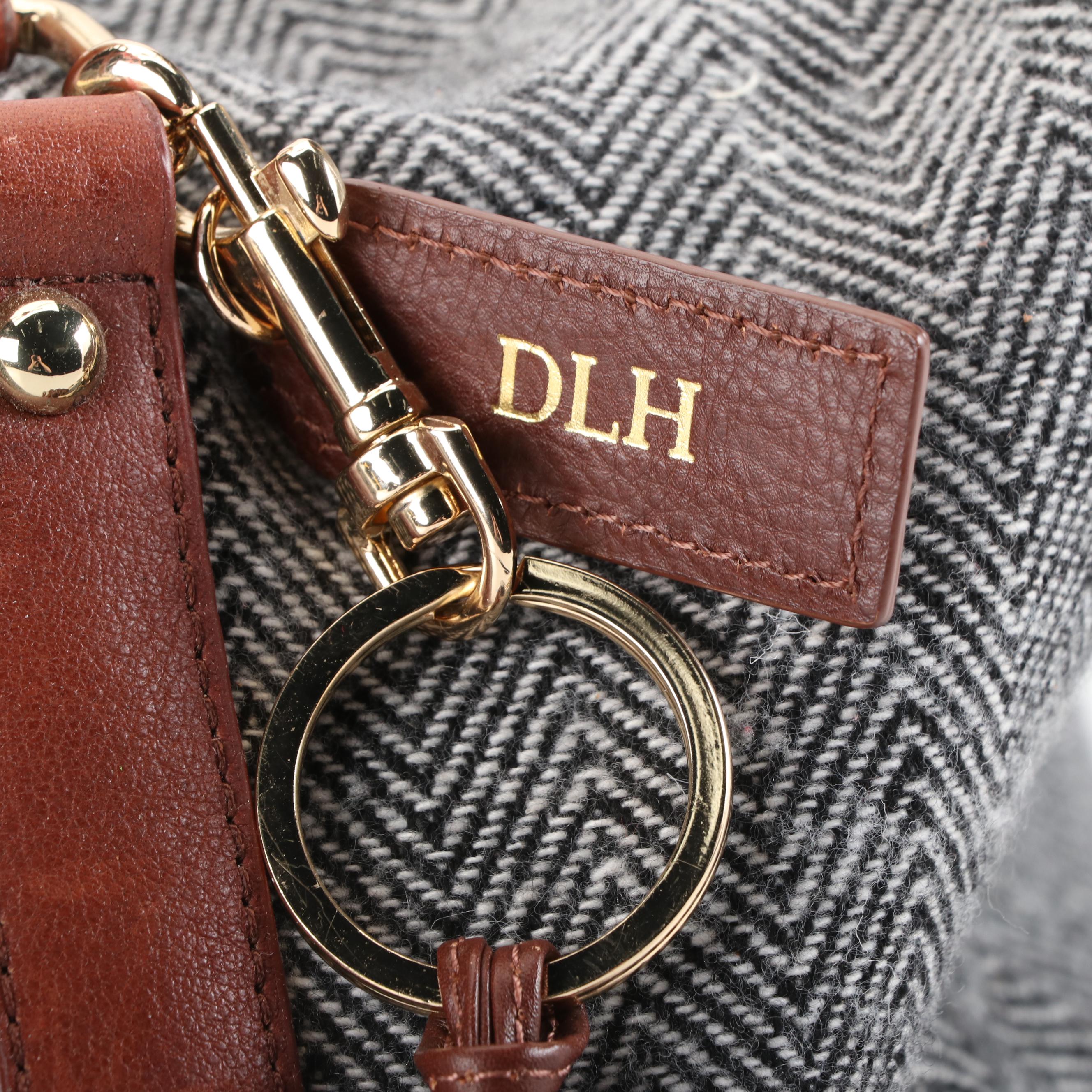 Mark & Graham Herringbone Duffel Bag and Toiletry Bag with Personalized Monogram