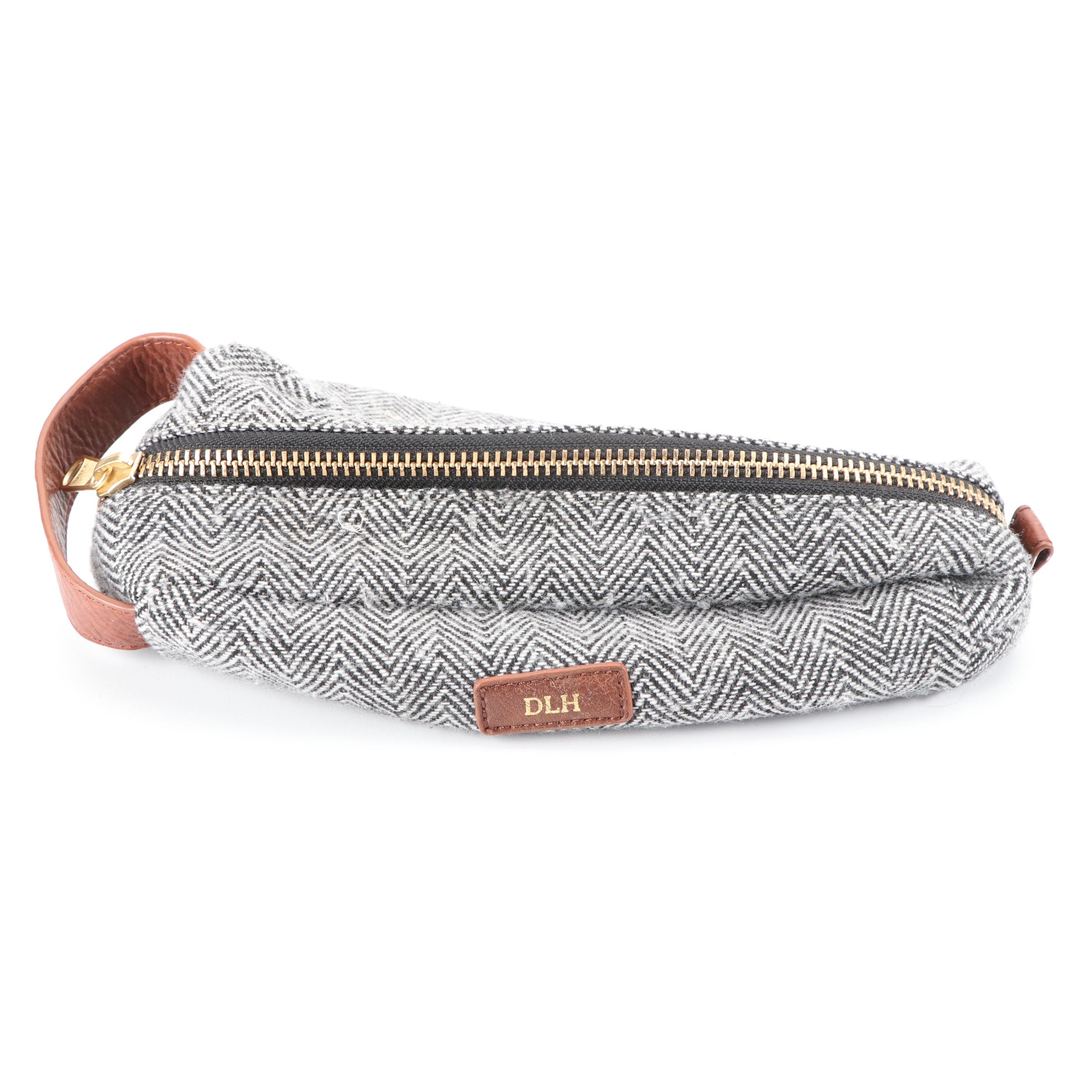 Mark & Graham Herringbone Duffel Bag and Toiletry Bag with Personalized Monogram