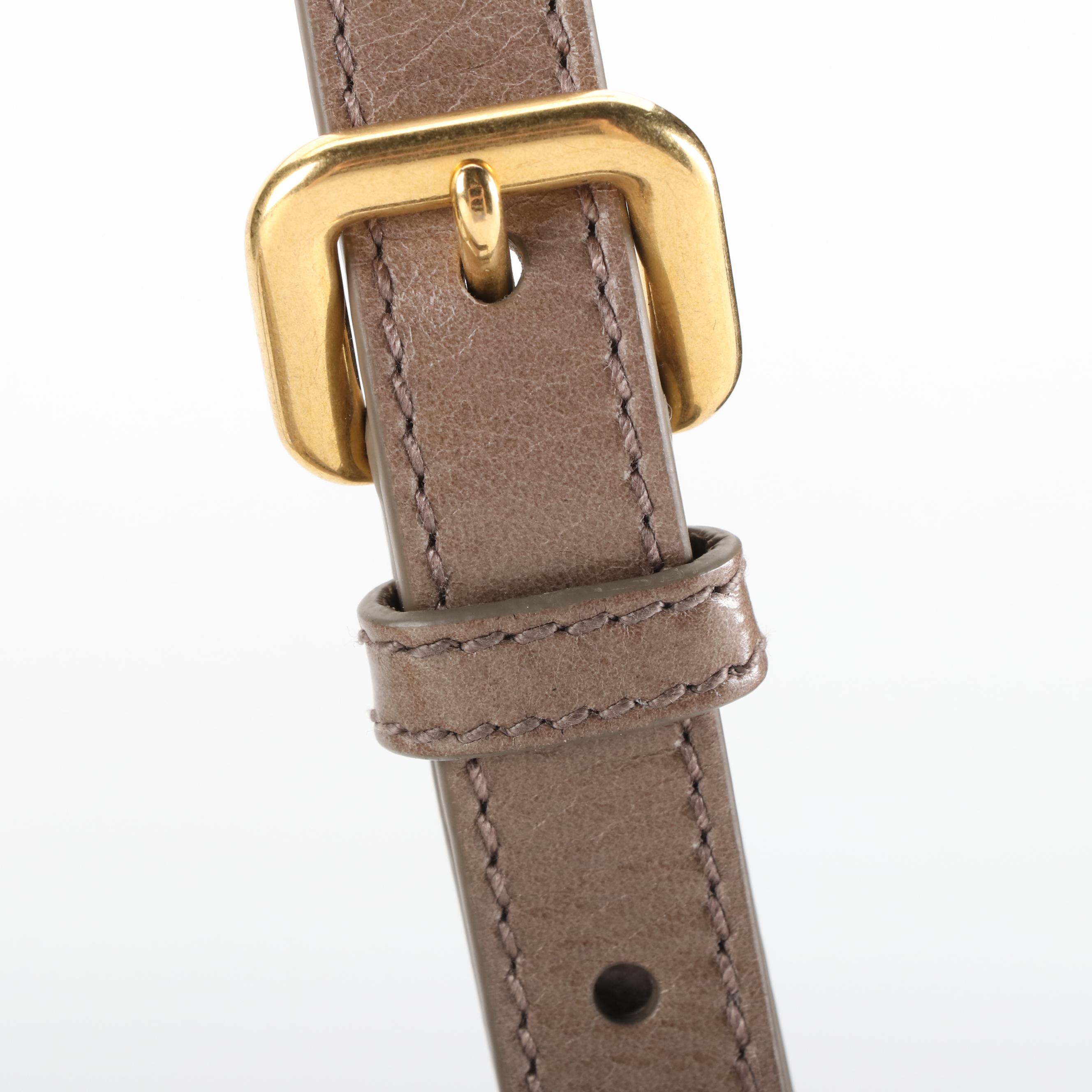 Prada Tote Bag in Textured Leather with Detachable Crossbody Strap