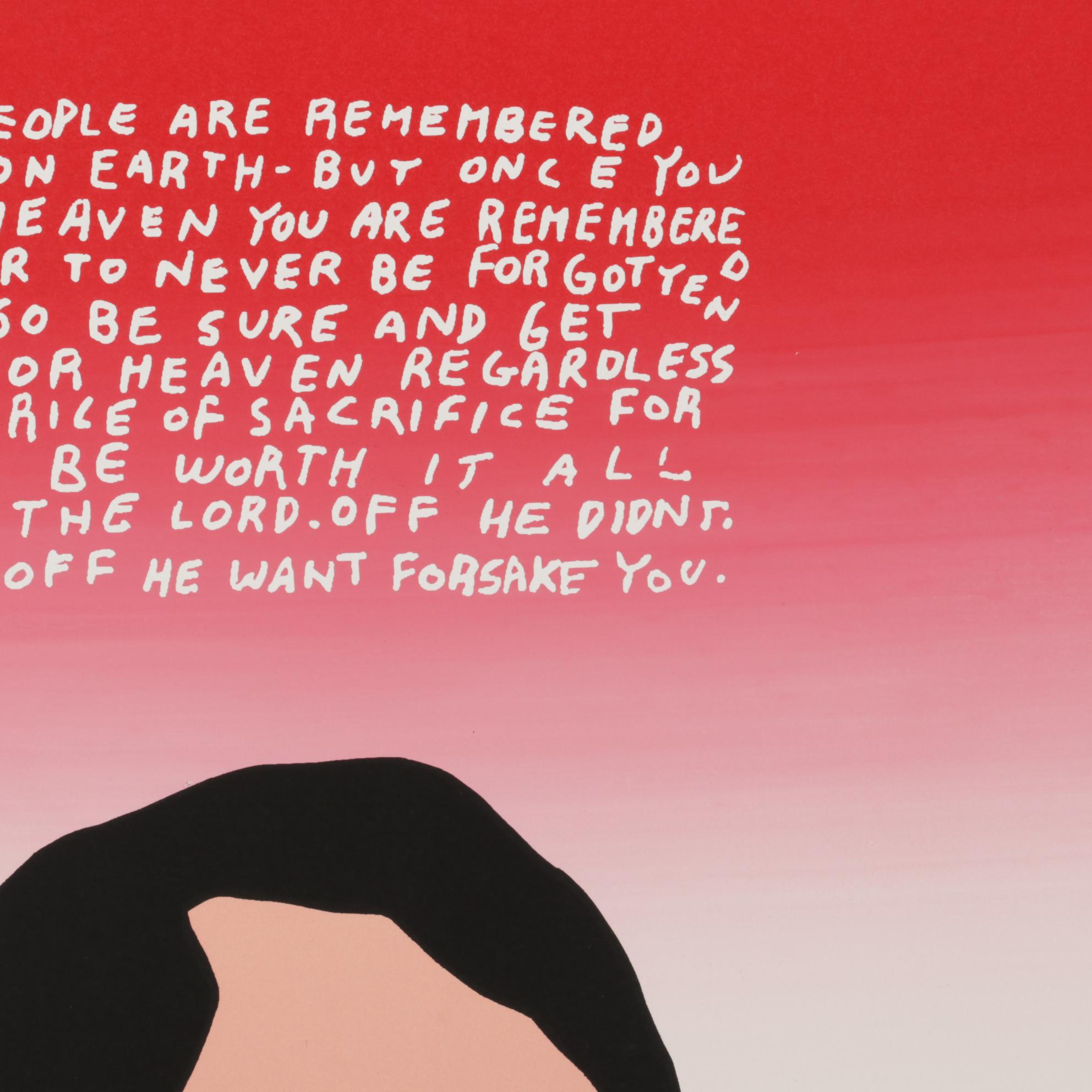 Howard Finster Folk Art Serigraph "Young George," Circa 1988