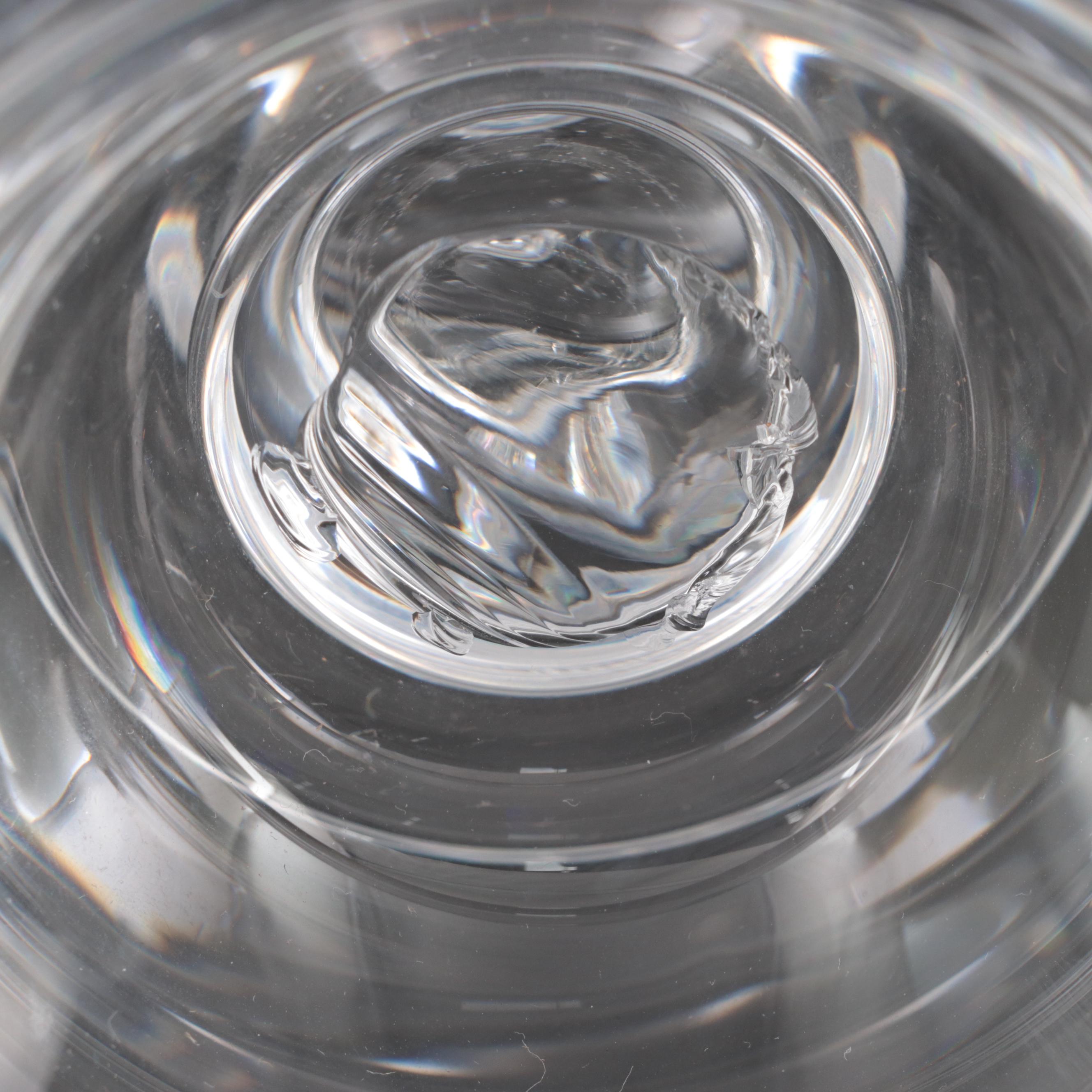 Peter Yenawine Steuben Glass Double Disk Candlestick