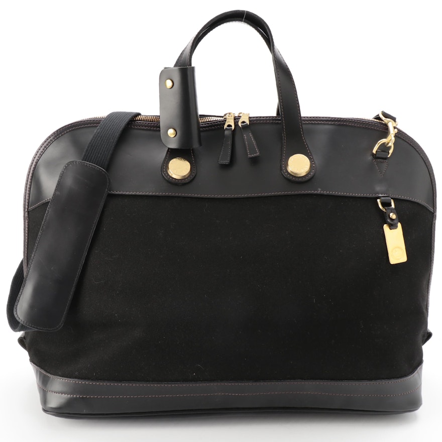 Dooney & Bourke Cabriolet Weekender Bag in Black with Leather Trim
