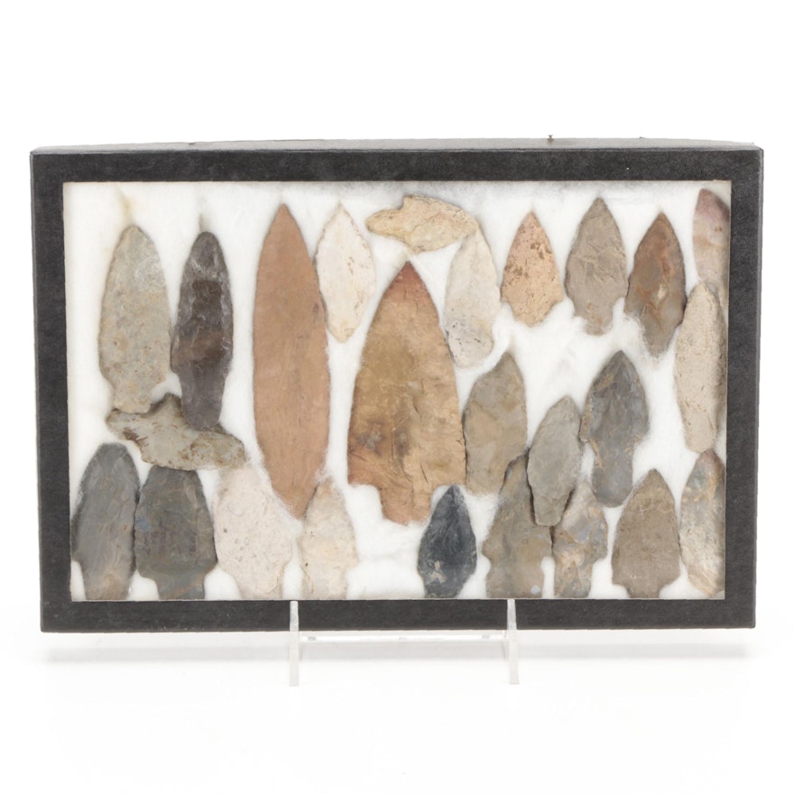 Native American Stemmed and Ovate Base Projectile Points
