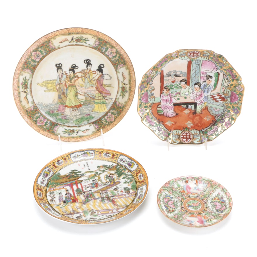 Chinese Rose Medallion and Porcelain Plates