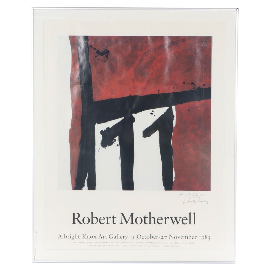 Robert Motherwell Offset Lithograph Exhibition Poster, 1983