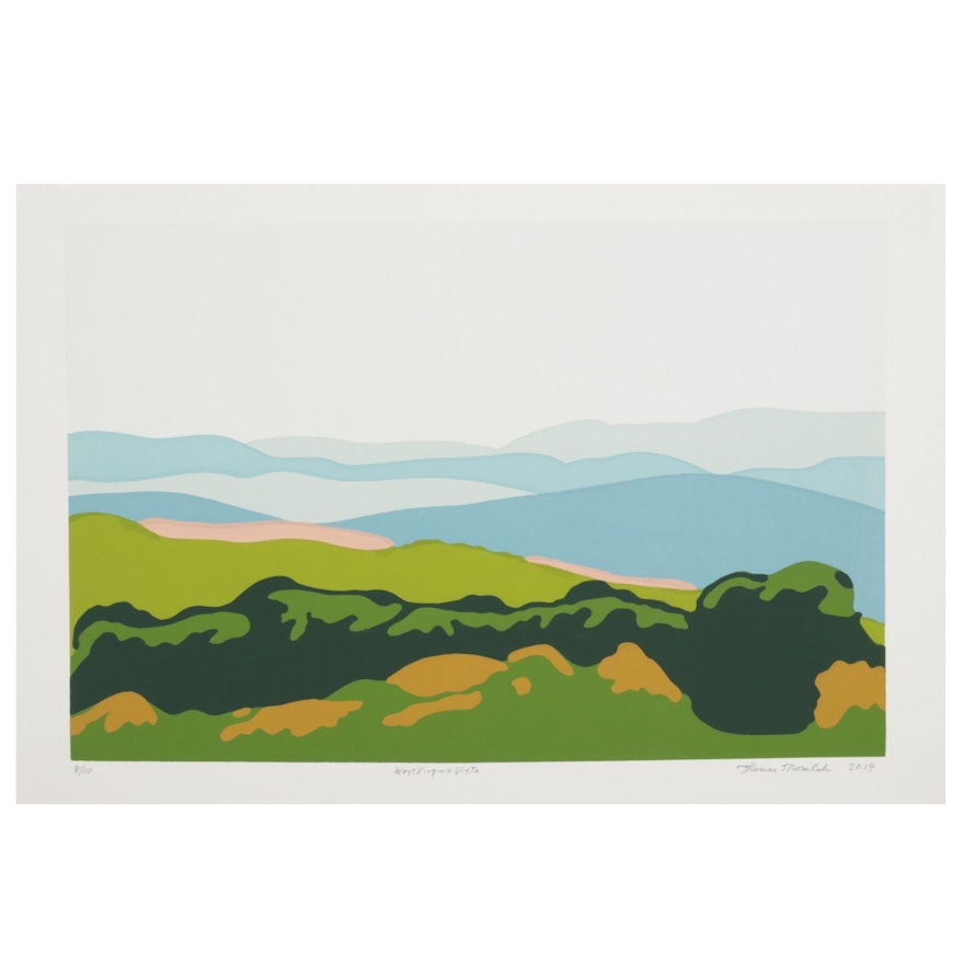 Thomas Norulak Serigraph "West Virginia Vista," 2019