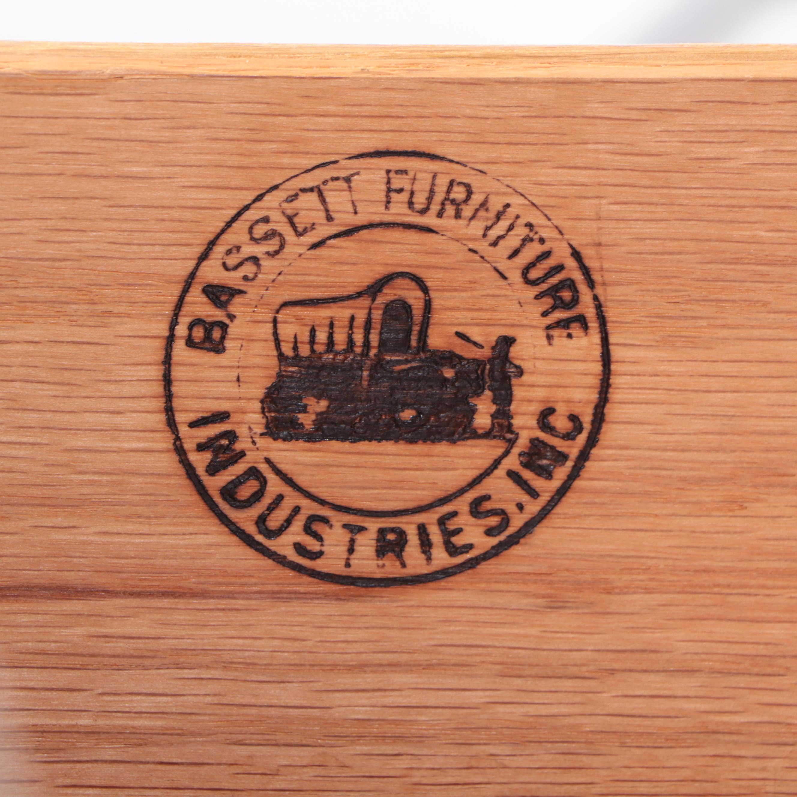 Bassett "Gala" Mid Century Modern Mahogany Six-Drawer Dresser and Nightstand