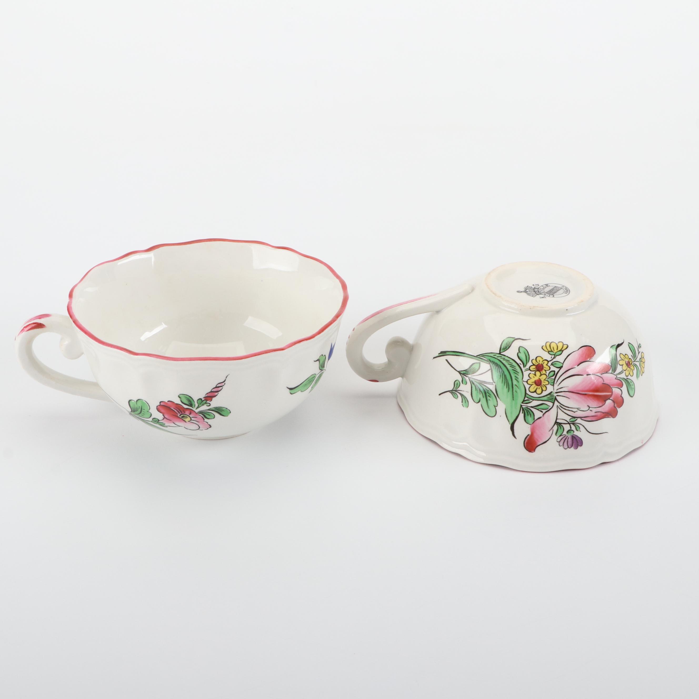 Lunéville "Old Strasbourg" Ceramic Dinnerware, Late 19th to Early 20th Century