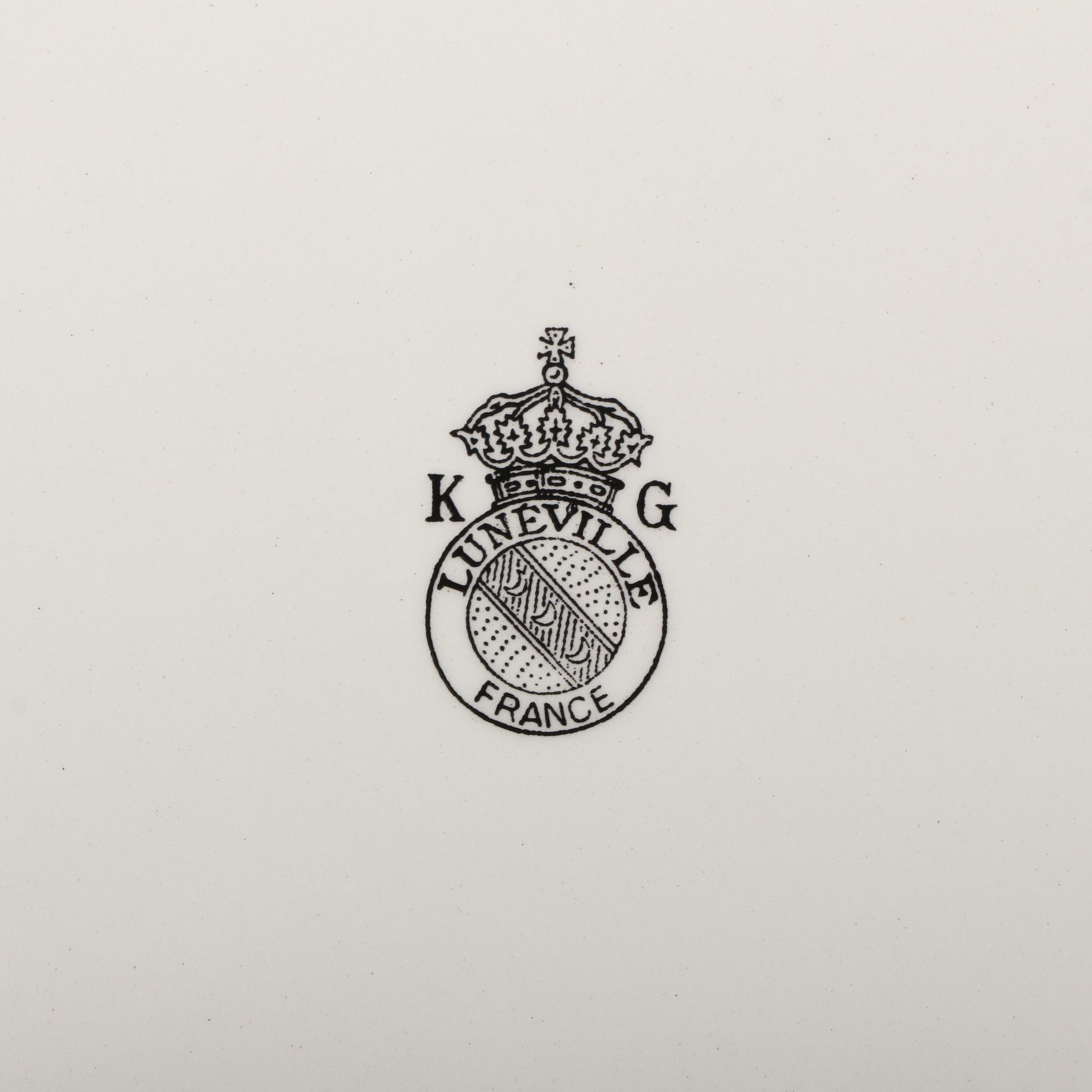 Lunéville "Old Strasbourg" Ceramic Dinnerware, Late 19th to Early 20th Century