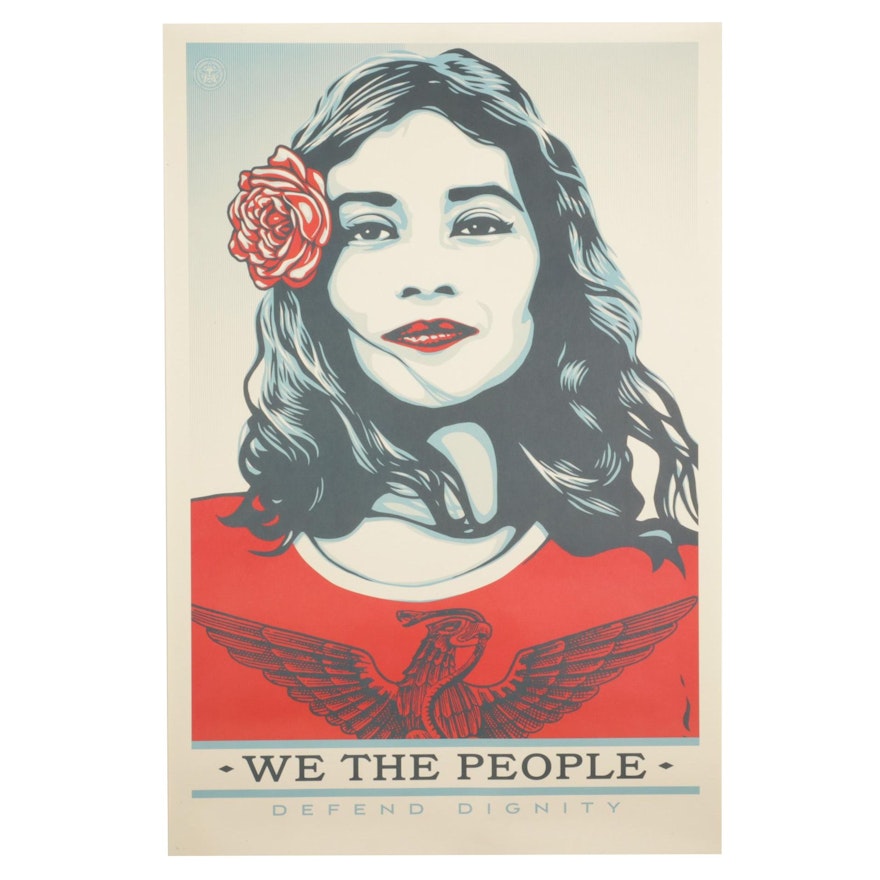 Shepard Fairey for Amplifier Giclée "We the People: Defend Dignity"