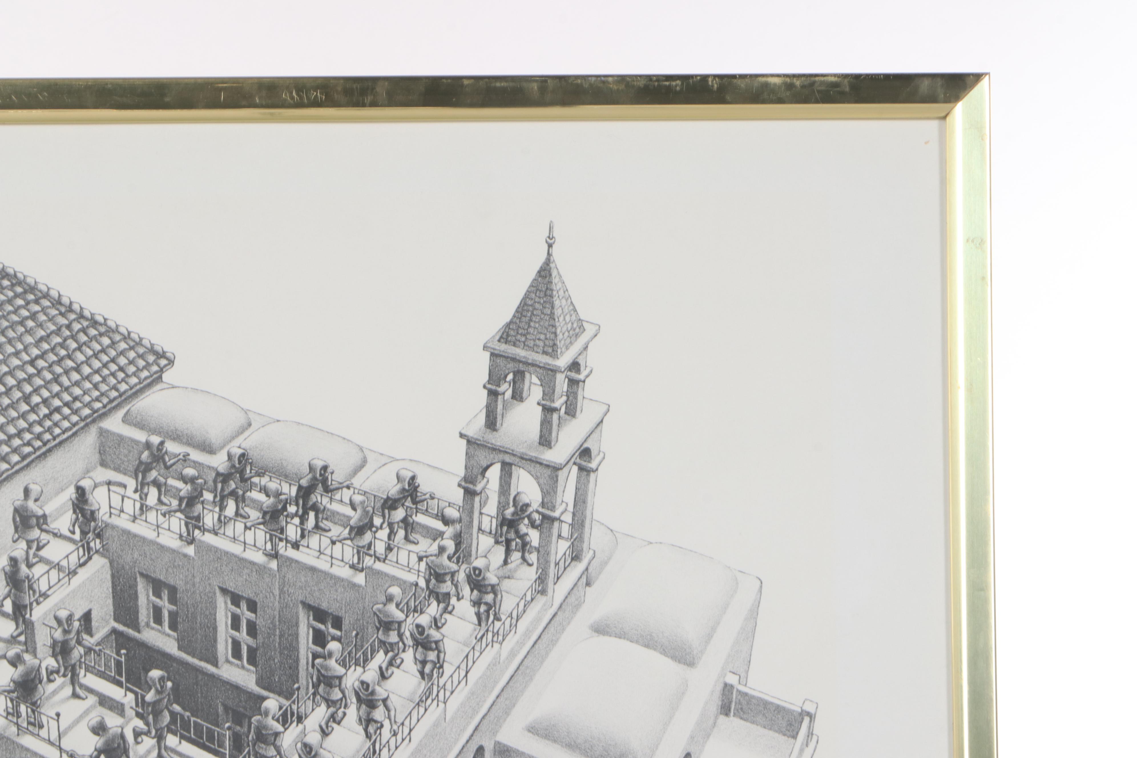 Offset Lithograph After M.C. Escher "Ascending and Descending," 1974