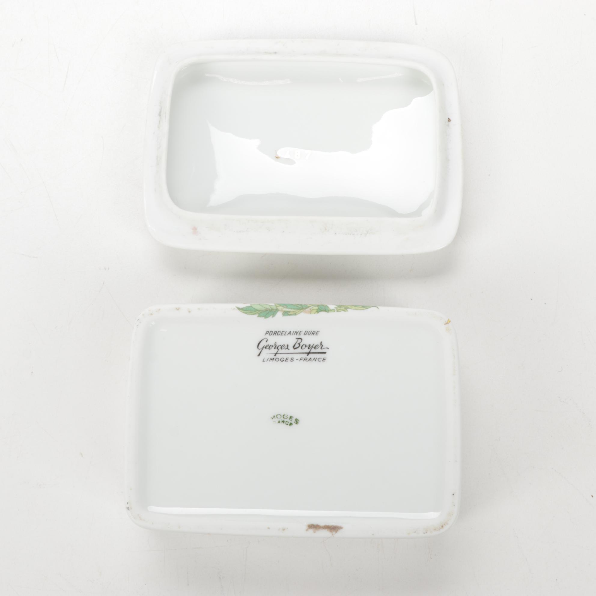 Tiffany & Co., Haviland and Georges Boyer Porcelain Limoges Boxes