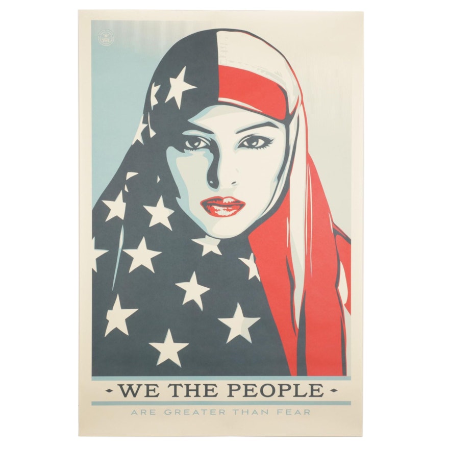 Shepard Fairey for Amplifier Giclée "We the People: Are Greater Than Fear"