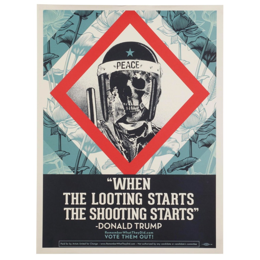 Shepard Fairey for Remember What They Did Offset Lithograph, Circa 2020