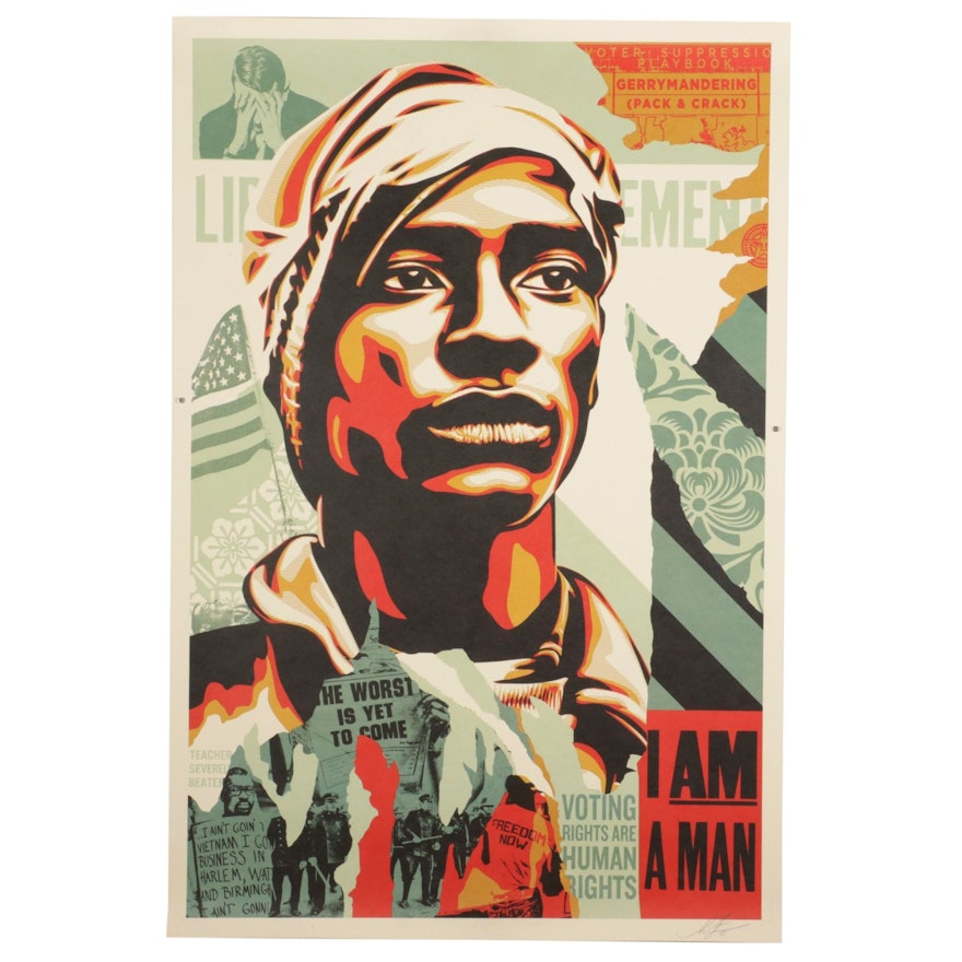 Shepard Fairey Offset Print "Voting Rights are Human Rights," 2021