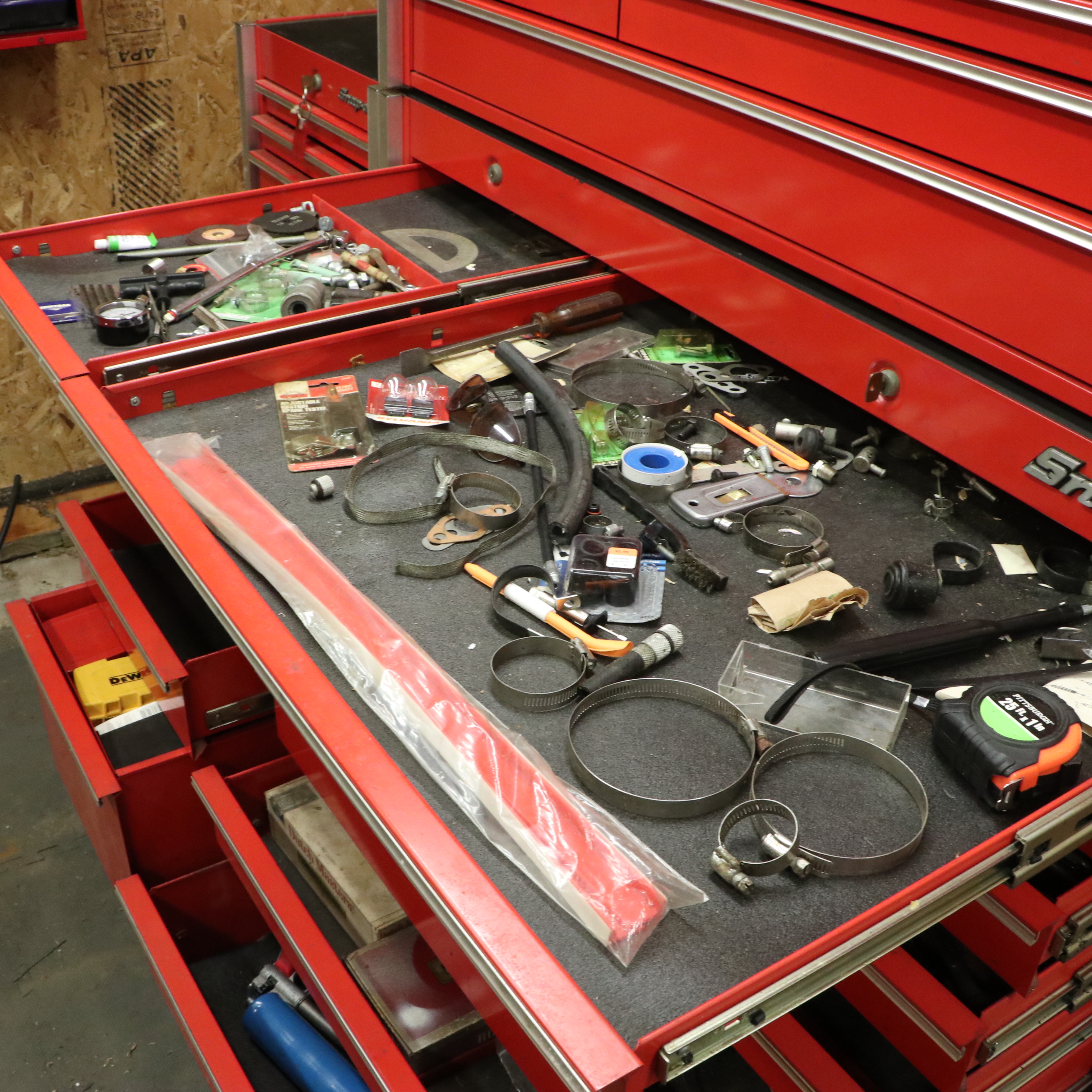 Snap-on 15-Drawer Tool Chest on Casters with Craftsman Wrenches and Other Tools