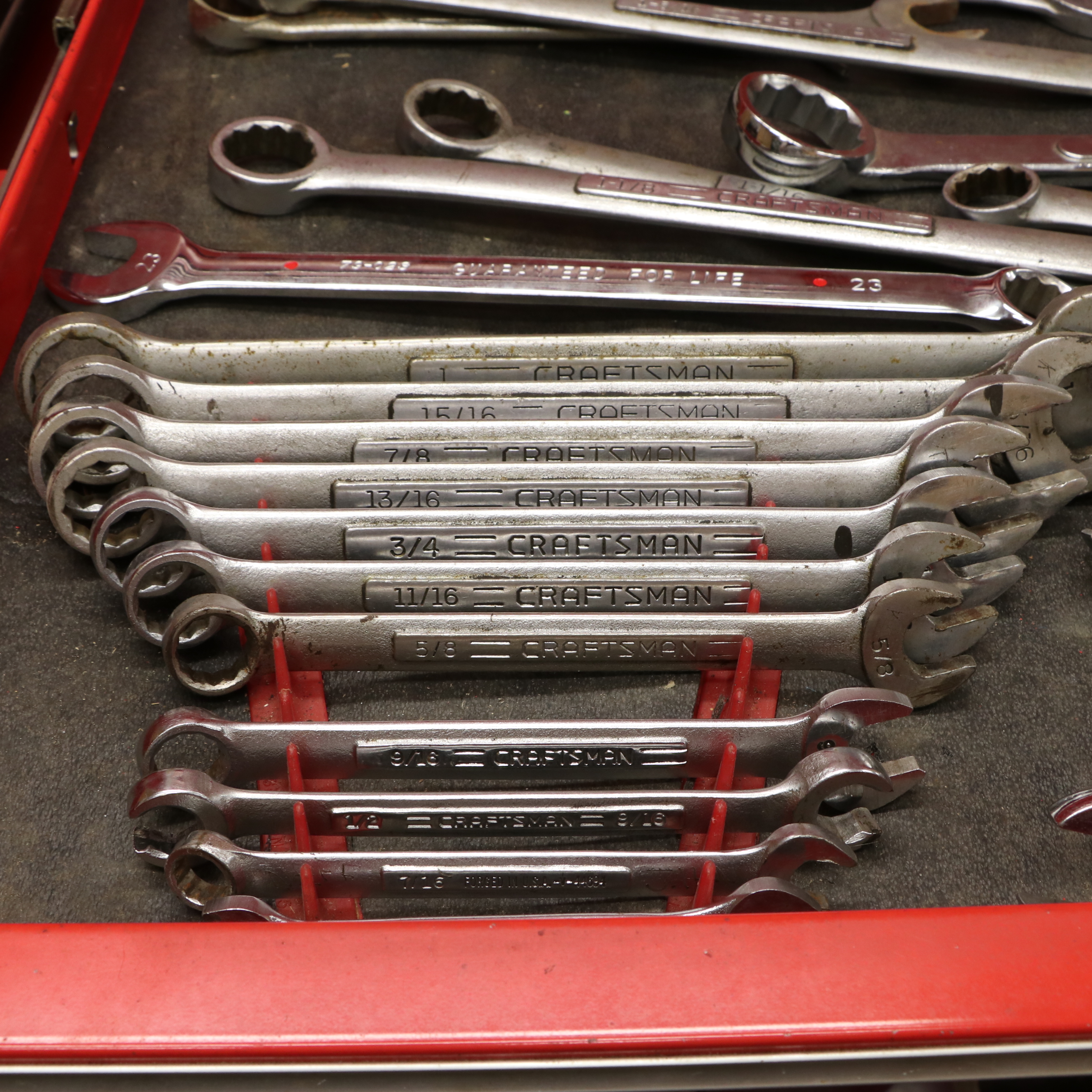 Snap-on 15-Drawer Tool Chest on Casters with Craftsman Wrenches and Other Tools