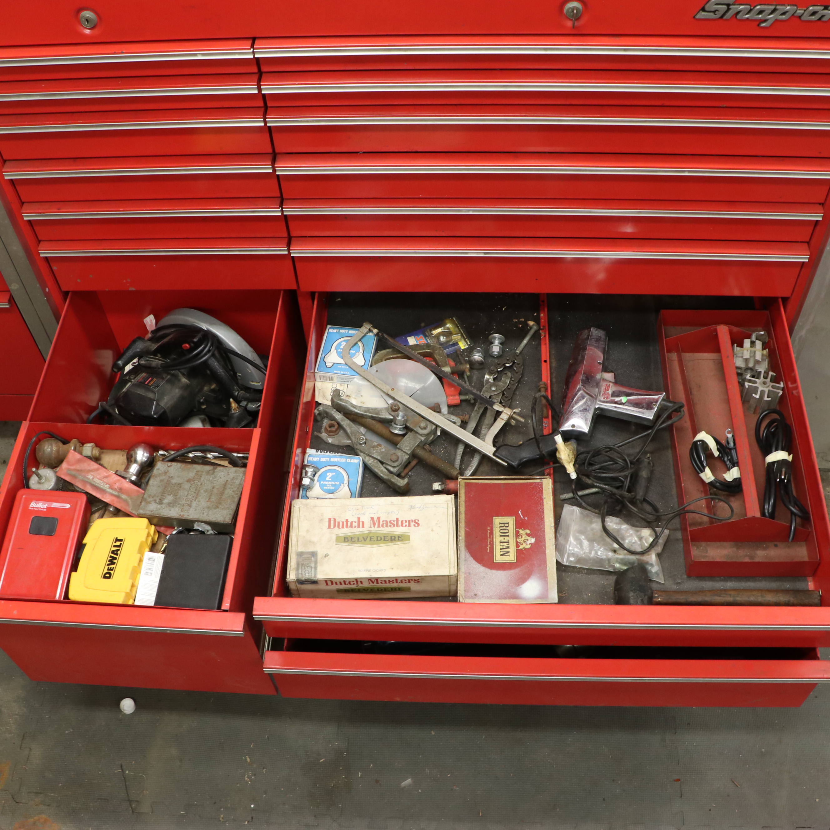 Snap-on 15-Drawer Tool Chest on Casters with Craftsman Wrenches and Other Tools