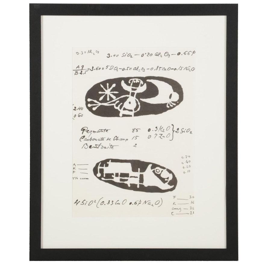 Joan Miró Lithograph for "Derrière le Miroir," 1956