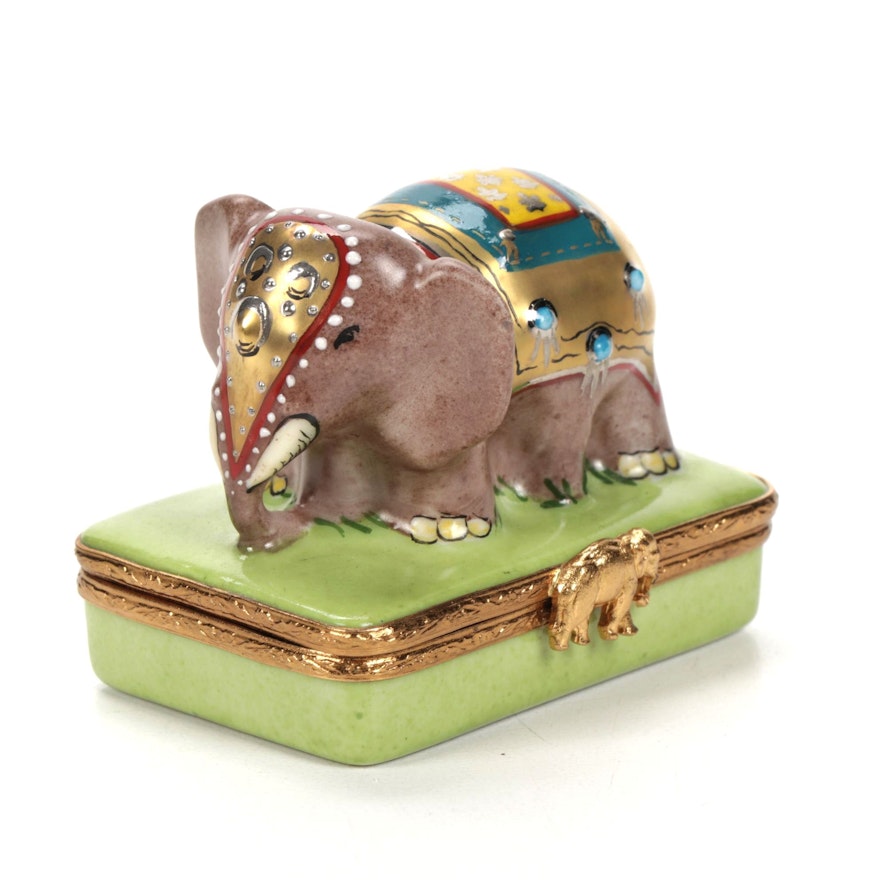 Eastern & Oriental Express Elephant Porcelain Limoges Box