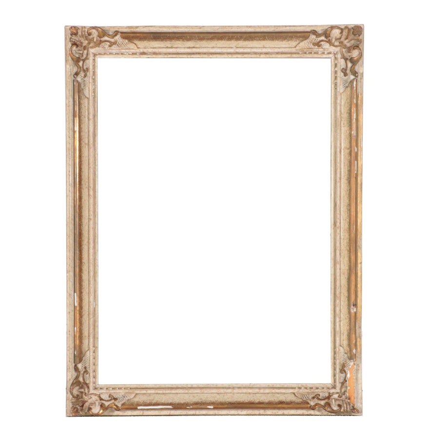 Rococo Style Cream-Painted and Parcel-Gilt Frame