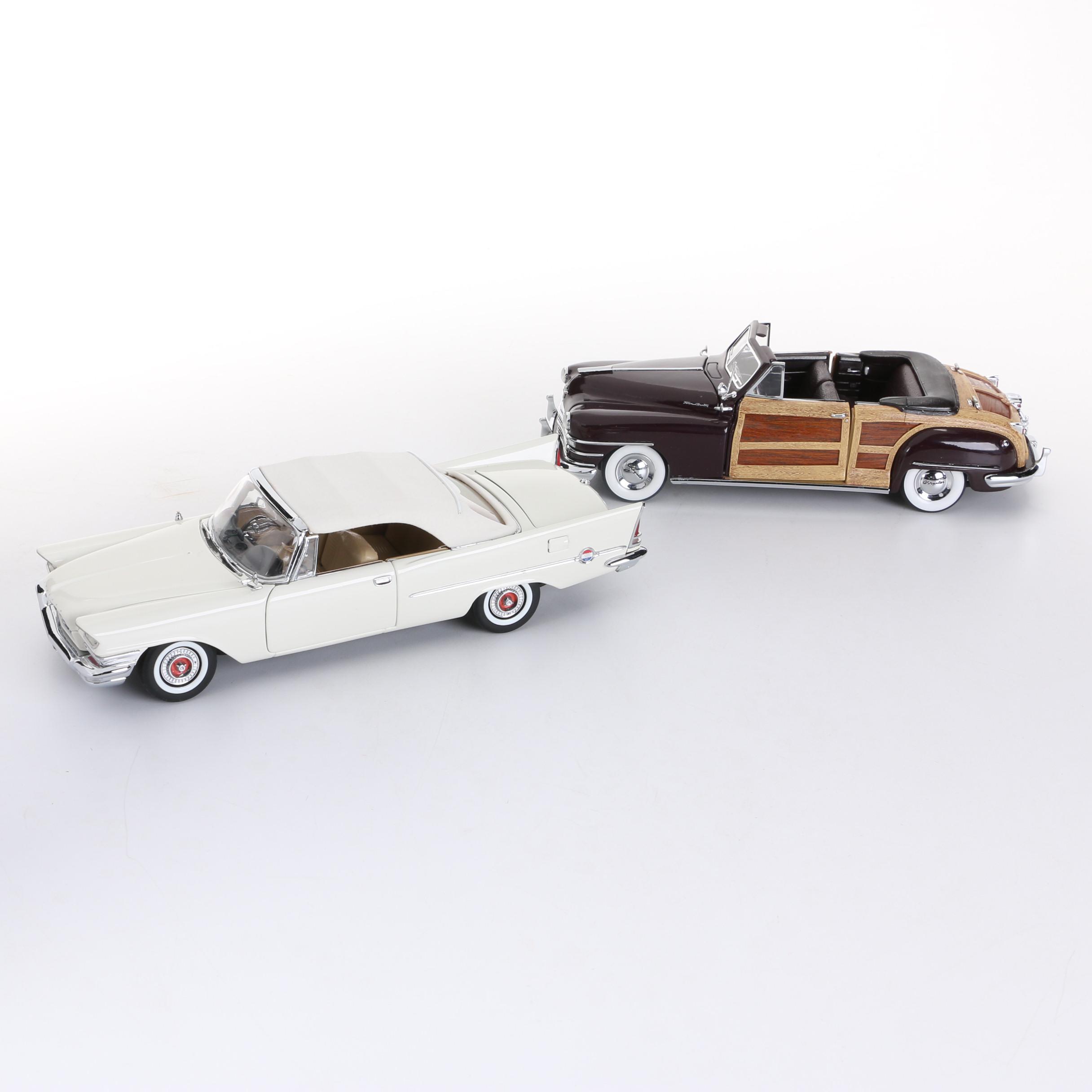 The Danbury Mint Chrysler Town & Country and New Yorker Diecast Metal Cars