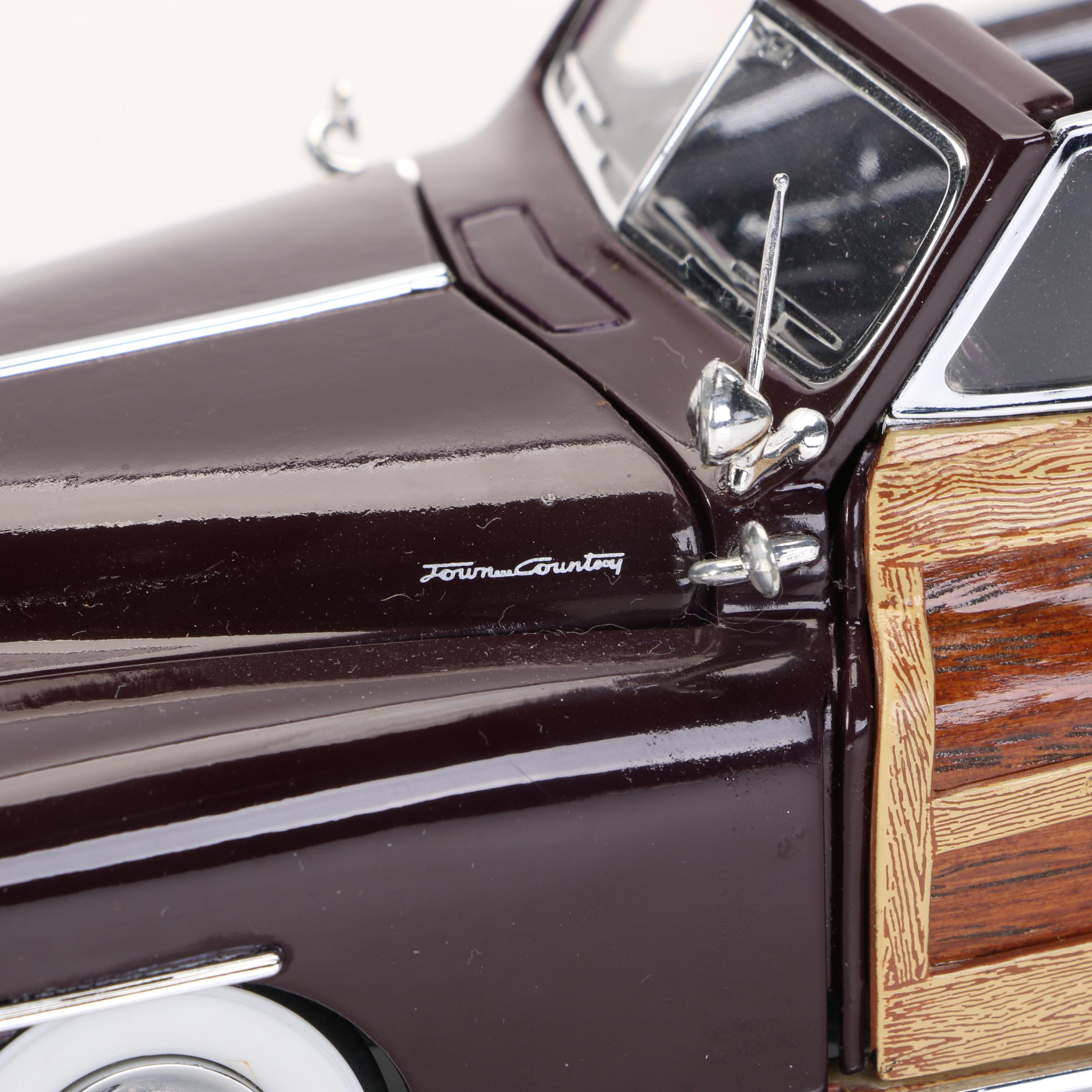 The Danbury Mint Chrysler Town & Country and New Yorker Diecast Metal Cars