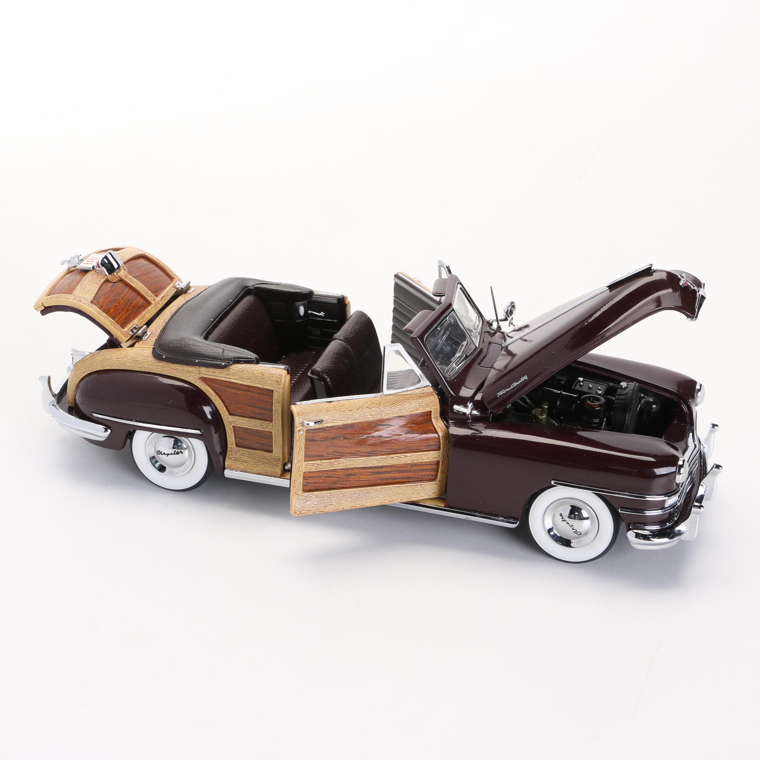 The Danbury Mint Chrysler Town & Country and New Yorker Diecast Metal Cars