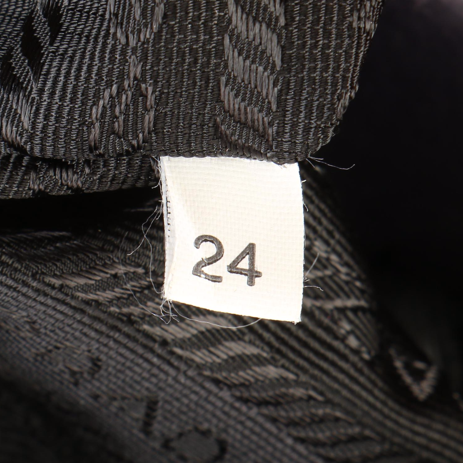 Prada Black Nylon and Embossed Leather Shoulder Bag