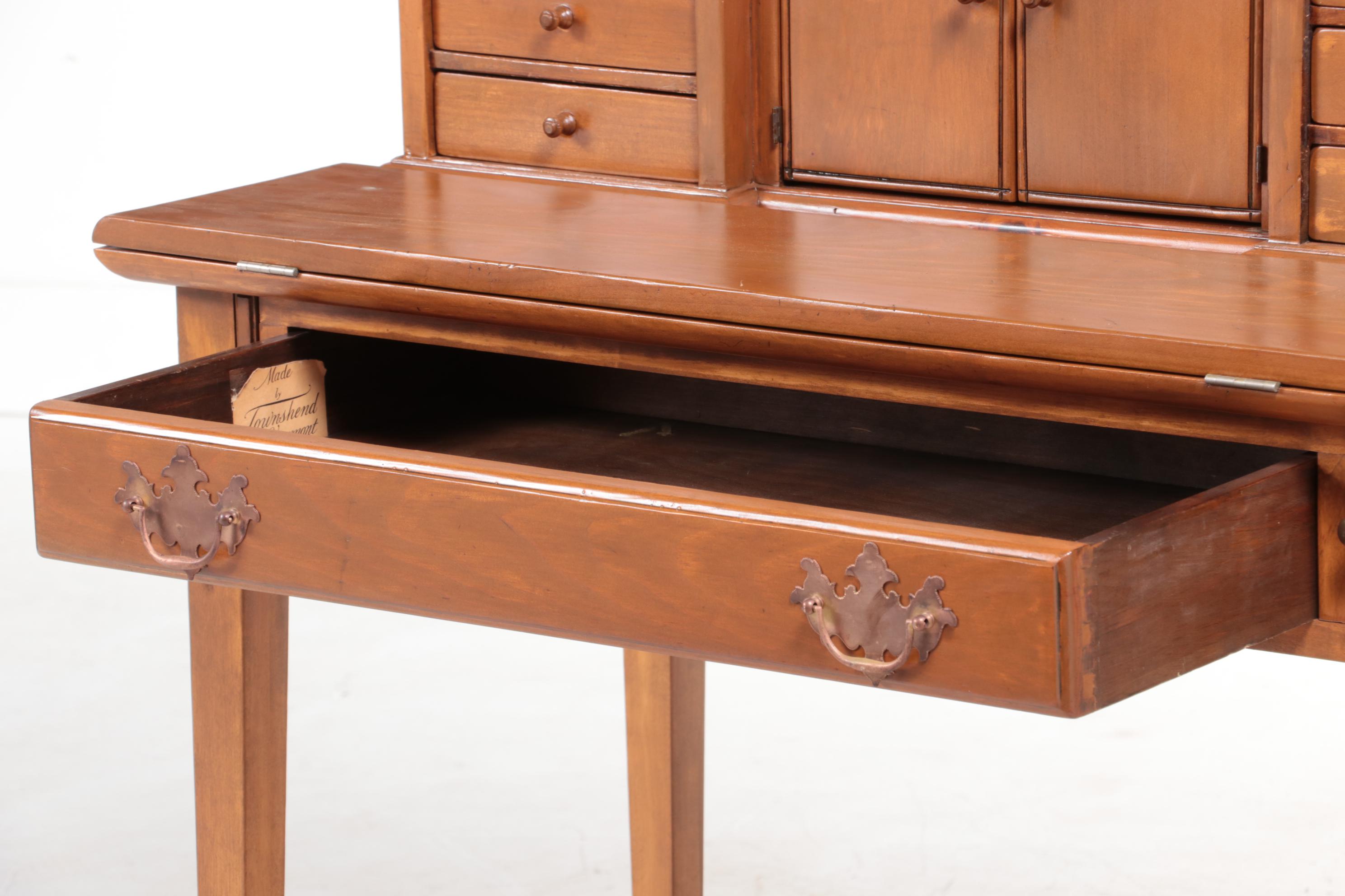 Townshend of Vermont Federal Style Pine Secretary, Mid-20th Century