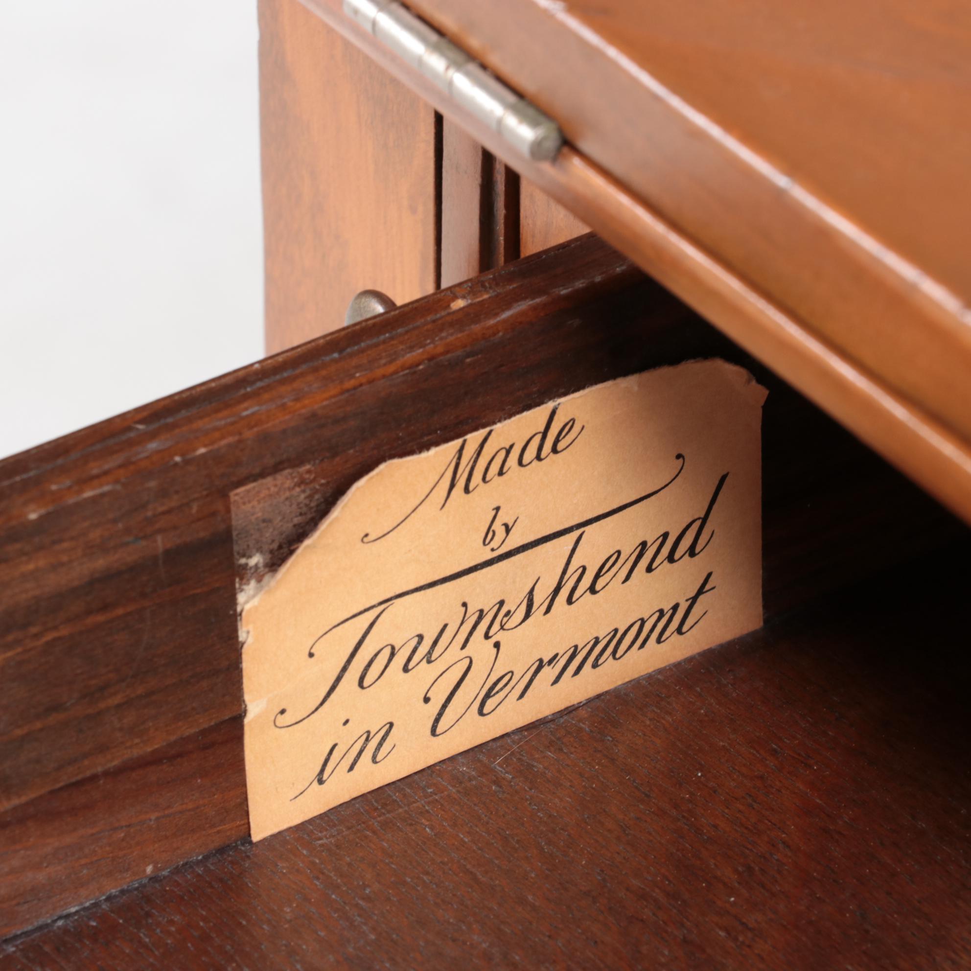 Townshend of Vermont Federal Style Pine Secretary, Mid-20th Century