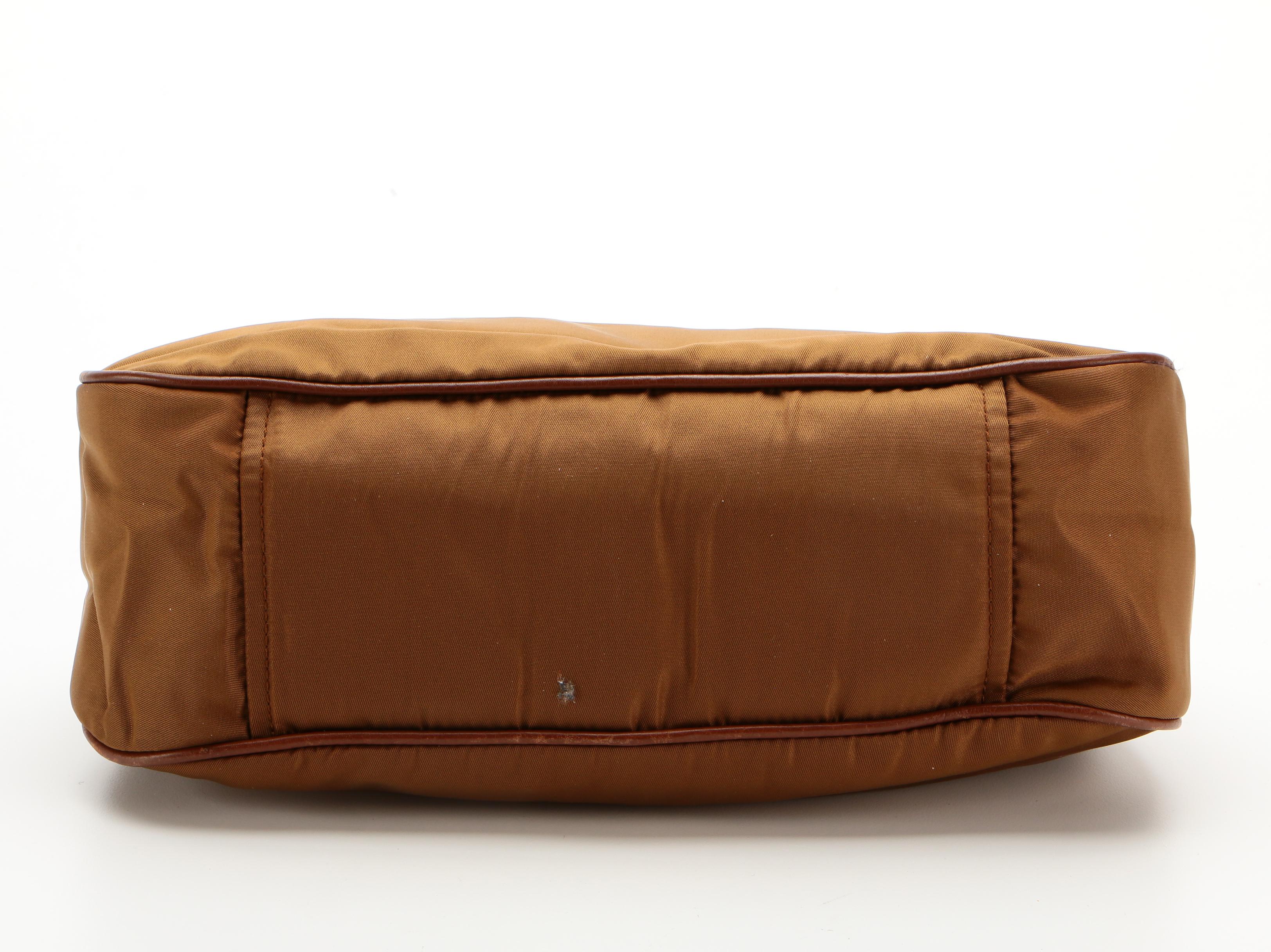 Prada Shoulder Bag in Tessuto Nylon with Contrast-Stitched Leather Trim