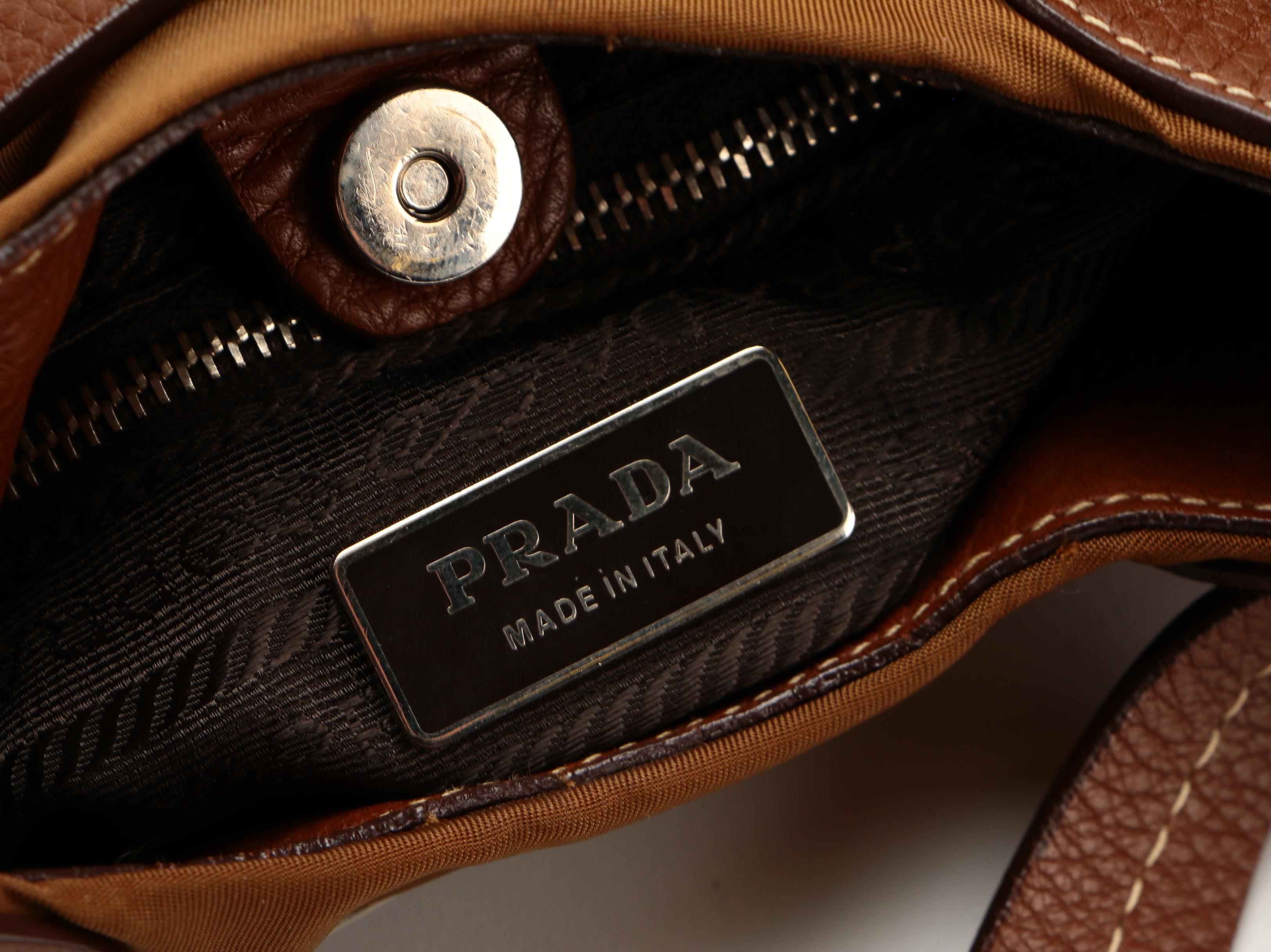 Prada Shoulder Bag in Tessuto Nylon with Contrast-Stitched Leather Trim