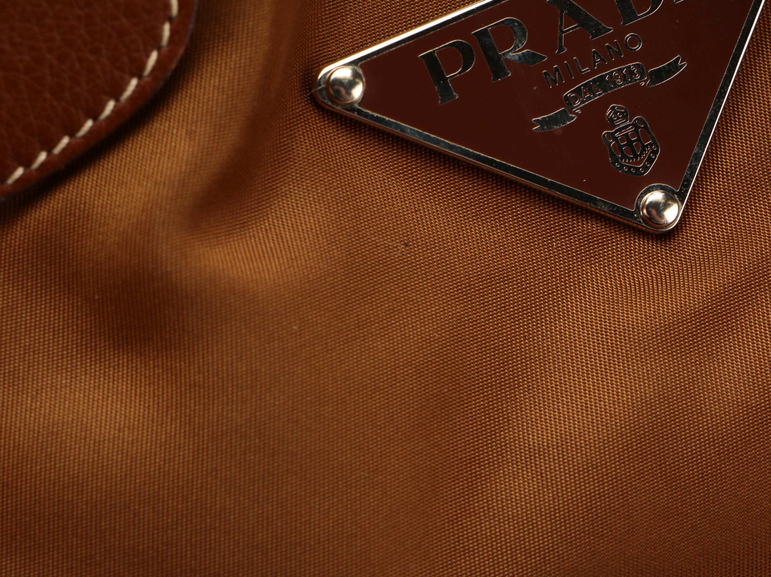 Prada Shoulder Bag in Tessuto Nylon with Contrast-Stitched Leather Trim