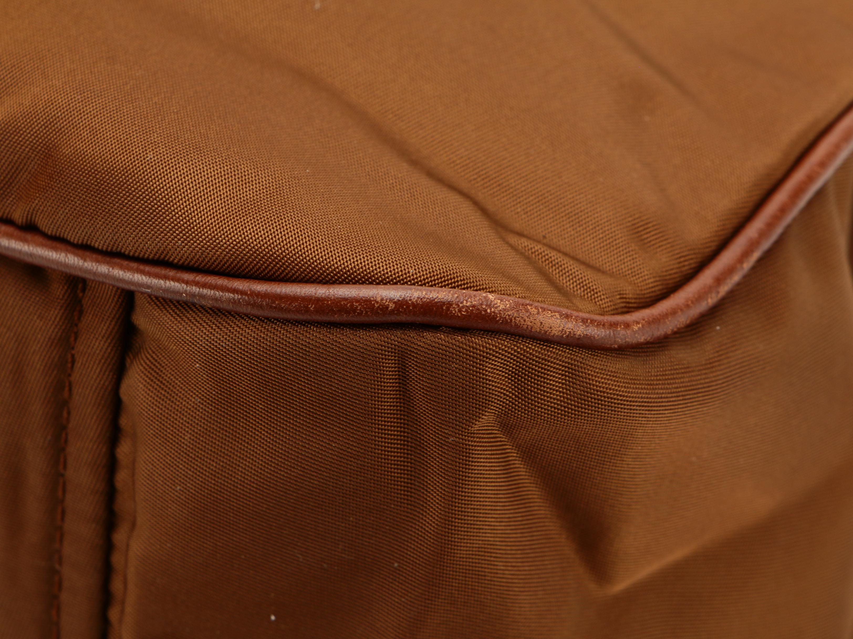 Prada Shoulder Bag in Tessuto Nylon with Contrast-Stitched Leather Trim