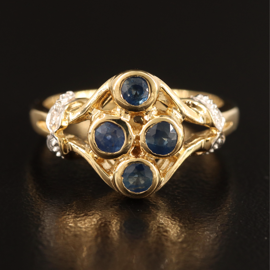 Sterling Sapphire Bezel Ring