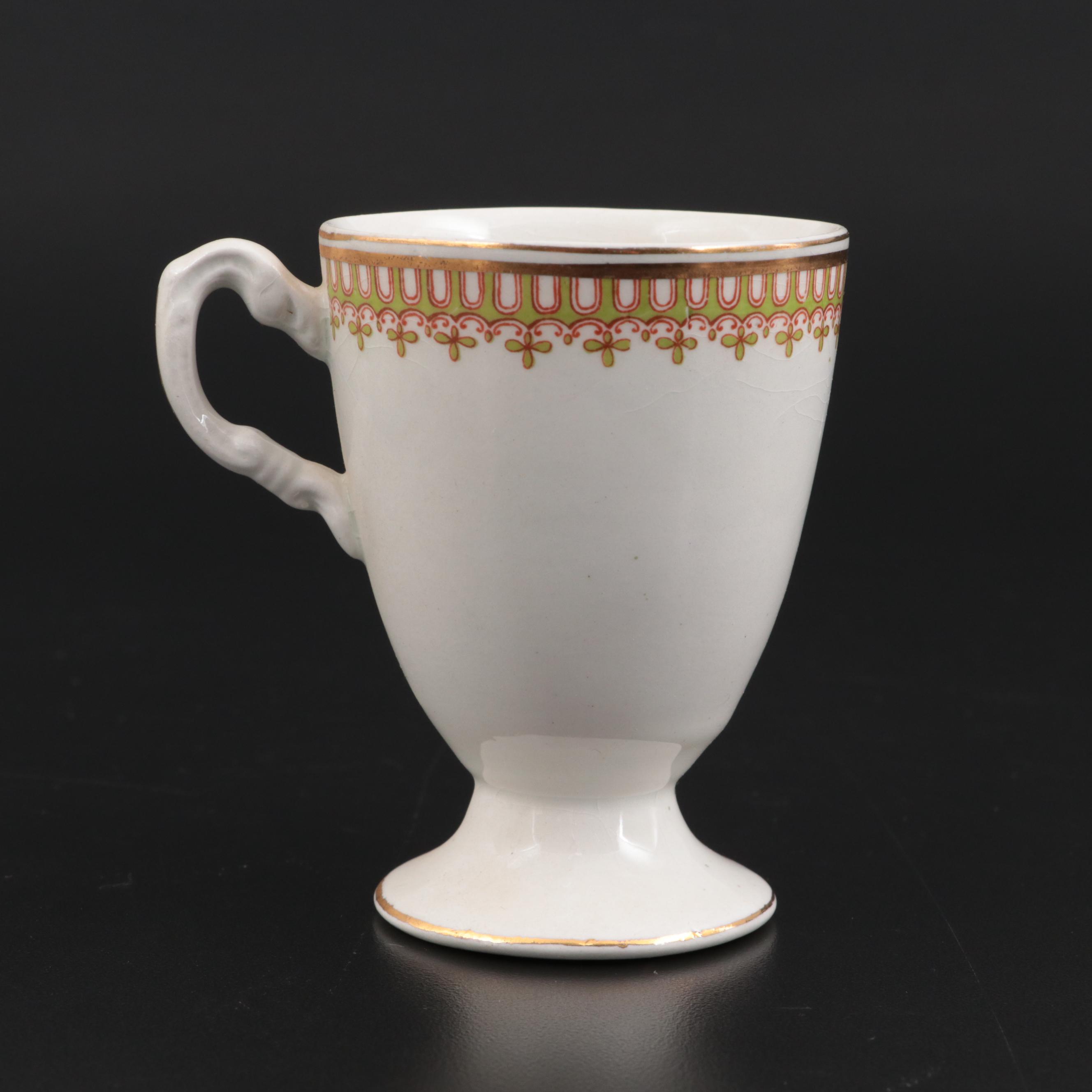 Wm. Guérin & Co. Porcelain Chocolate Cups and Handled Cake Plates, Early 20th C.