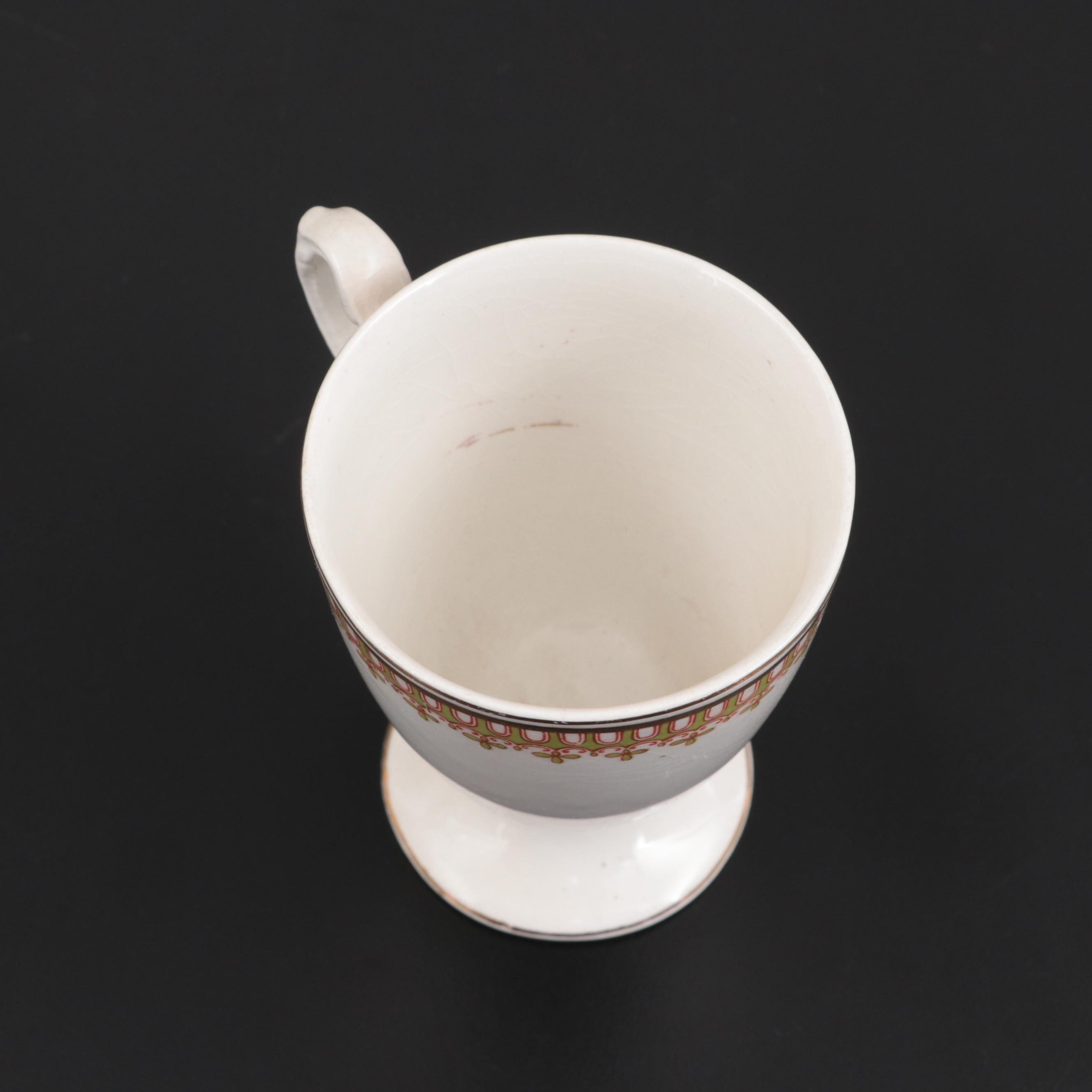 Wm. Guérin & Co. Porcelain Chocolate Cups and Handled Cake Plates, Early 20th C.