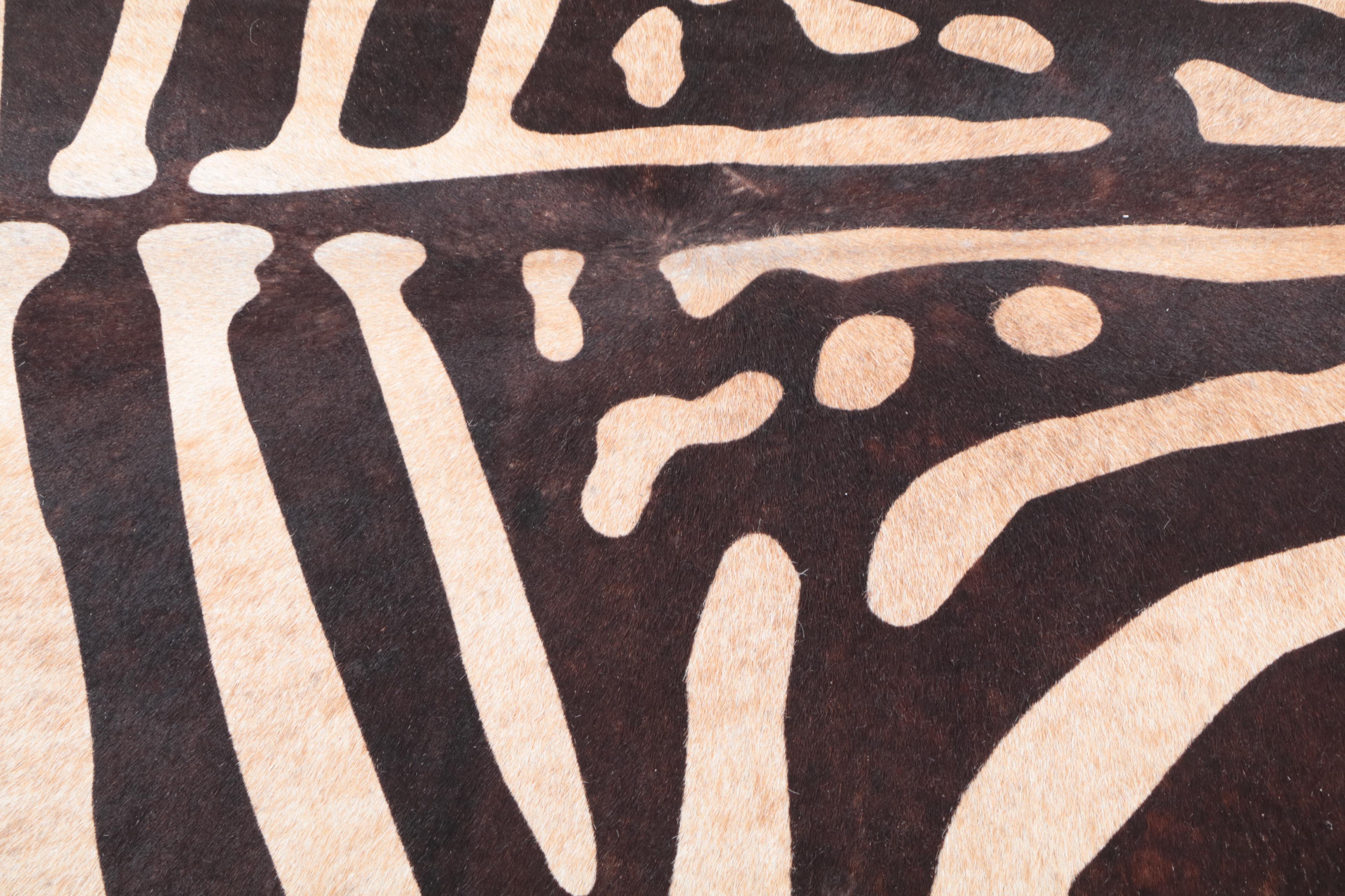 Contemporary Zebra Print Upholstered Cocktail Ottoman