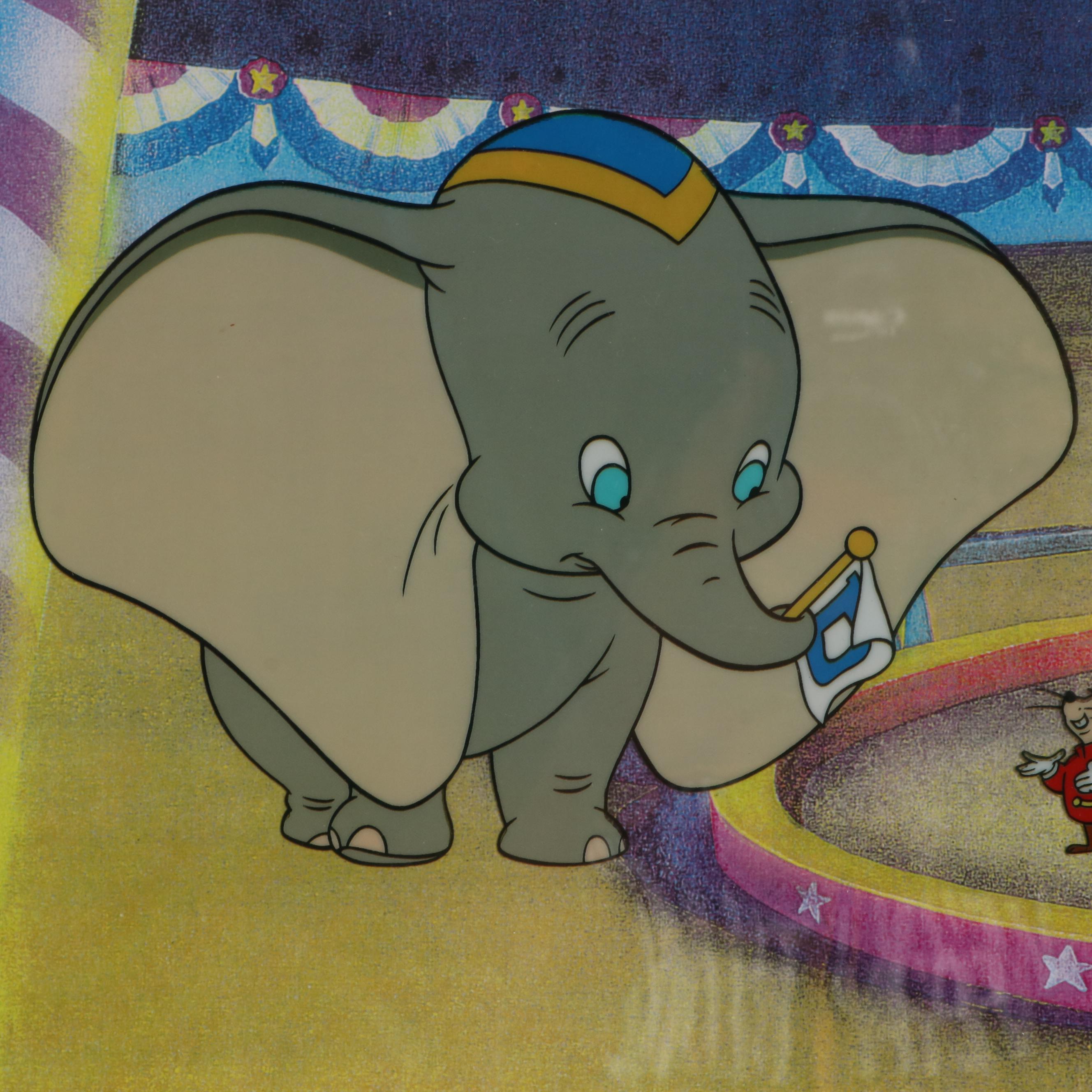 Disney "Dumbo" Sericel of Dumbo and Timothy Q. Mouse, Circa 1985