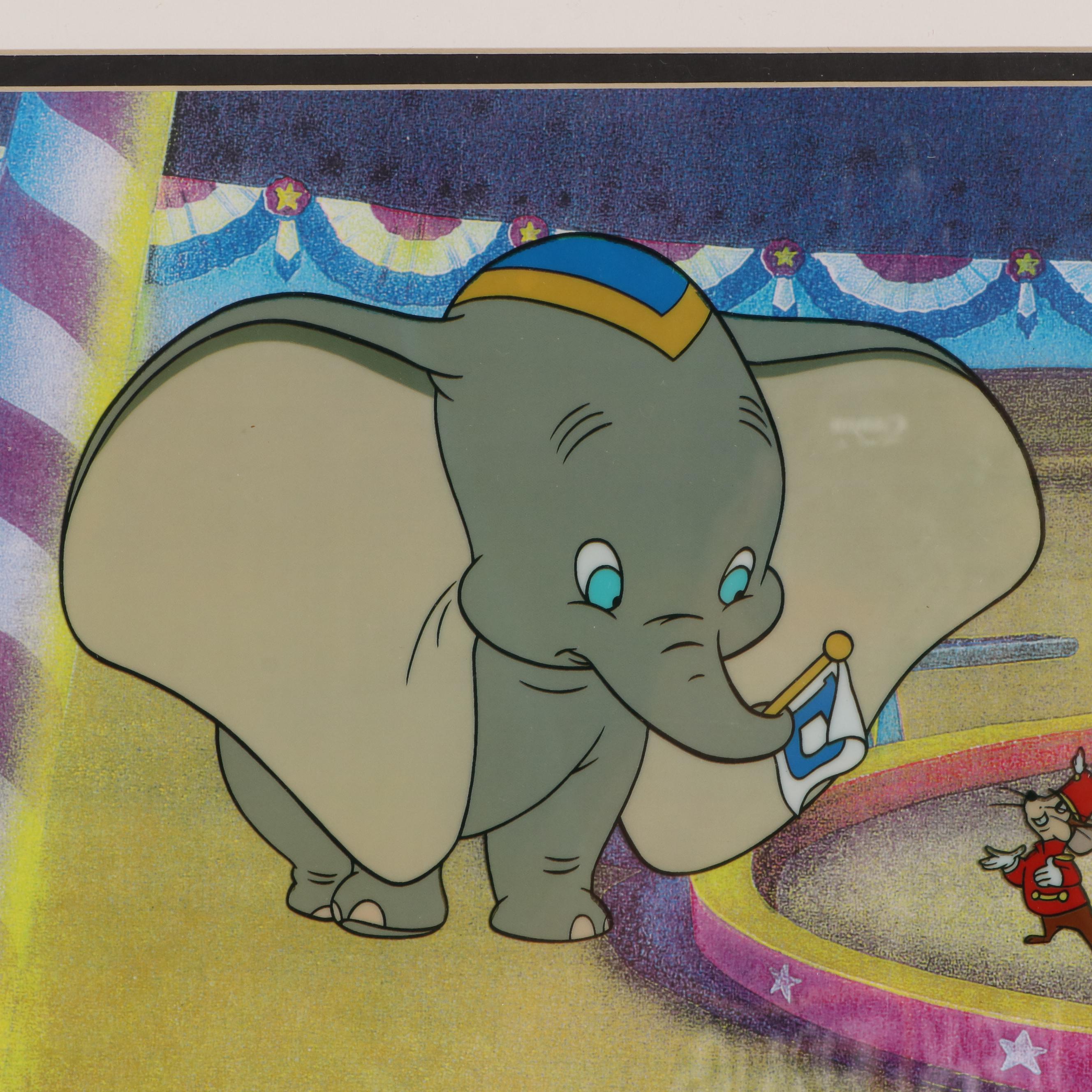 Disney "Dumbo" Sericel of Dumbo and Timothy Q. Mouse, Circa 1985